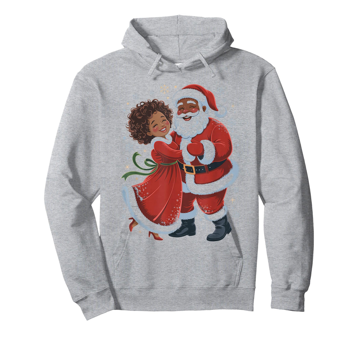 African American Santa Dancing with Mrs Claus Couple Dance T-Shirt