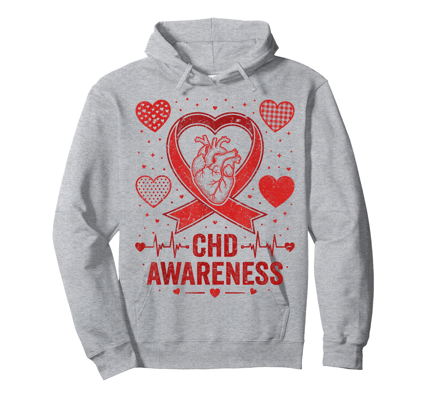 CHD Awareness Wear Red Congenital Heart Defect Ribbon T-Shirt