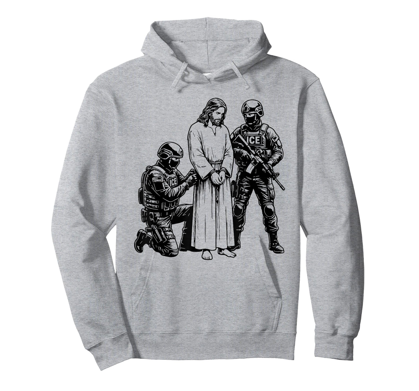 Anti ICE Jesus Arrested Parody T-Shirt
