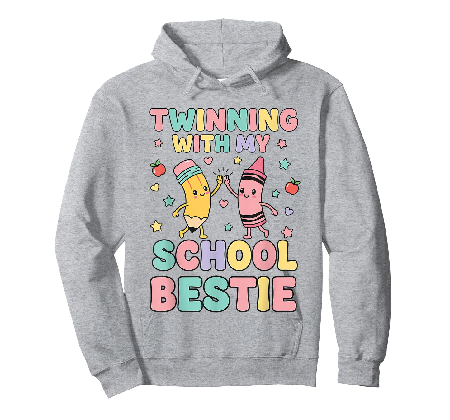 Twinning with My School Bestie Cute Matching Friend Twin Day T-Shirt