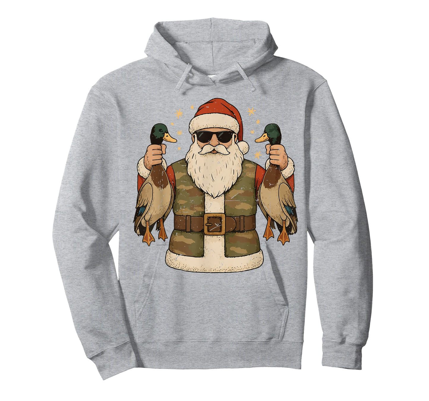 Santa Hold Mallard Duck Hunting Christmas Pajama Toddler Boy T-Shirt