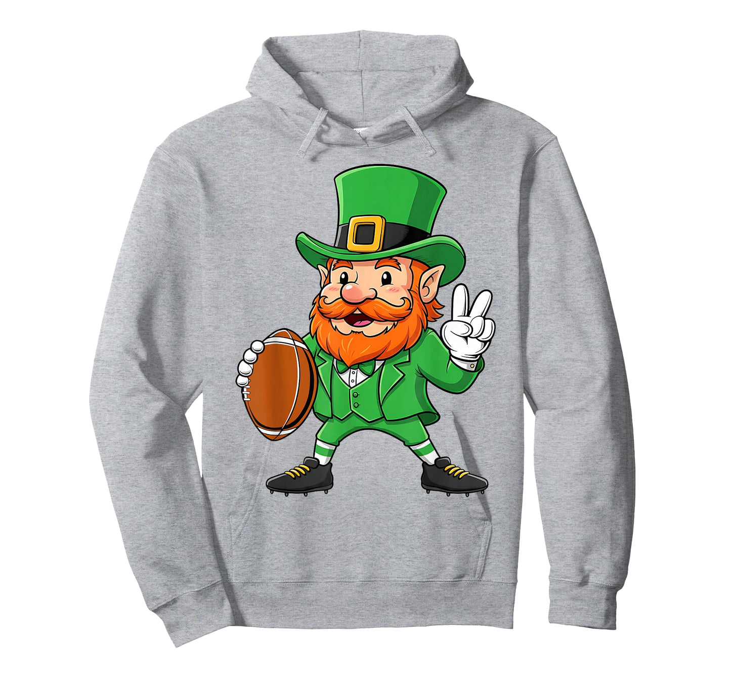 St Patricks Day Football Funny Leprechaun Kids Men Boys T-Shirt