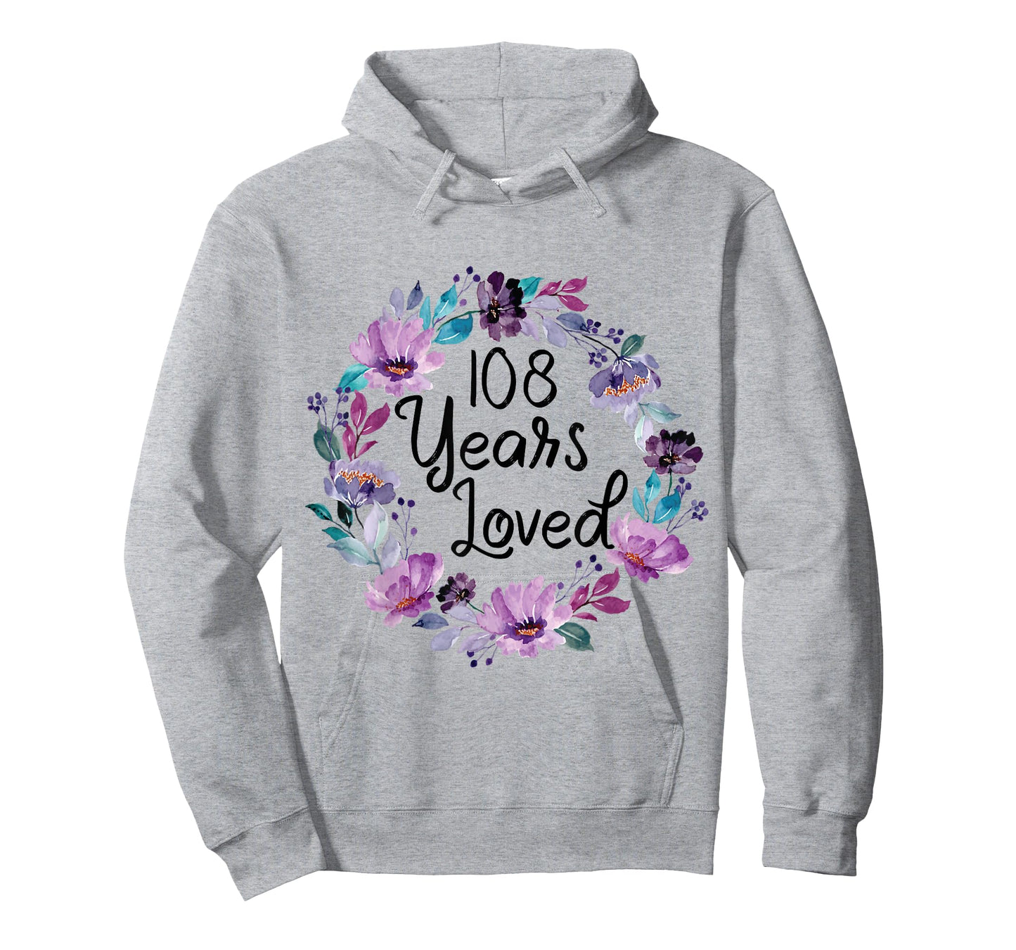 Floral 108 Years Old 108th Birthday Women's 108 Years Loved T-Shirt