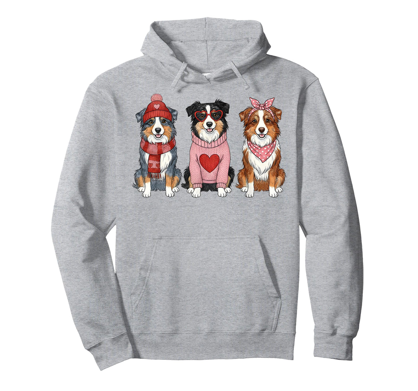 Cute Australian Shepherd Valentine Aussie Dog T-Shirt