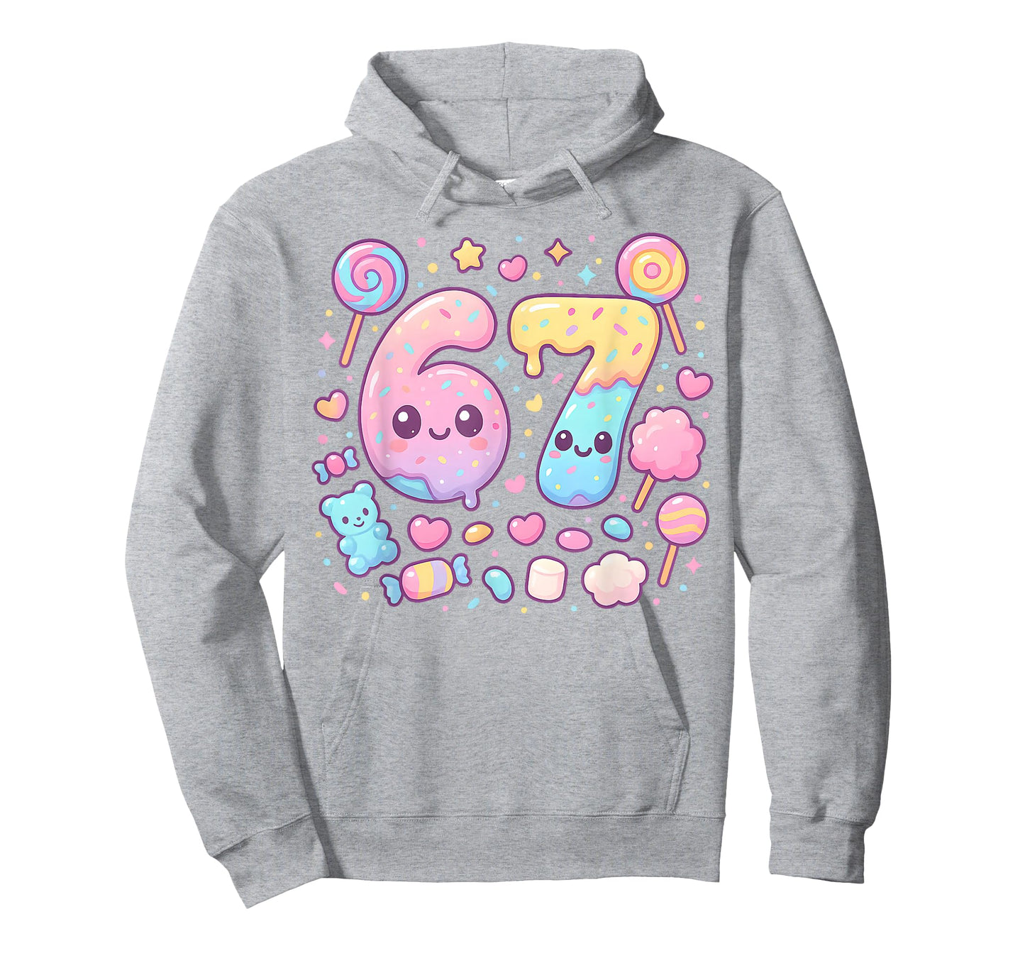 Funny 67 Six Seven Candy 6 7 Meme Gen Alpha Kawaii T-Shirt