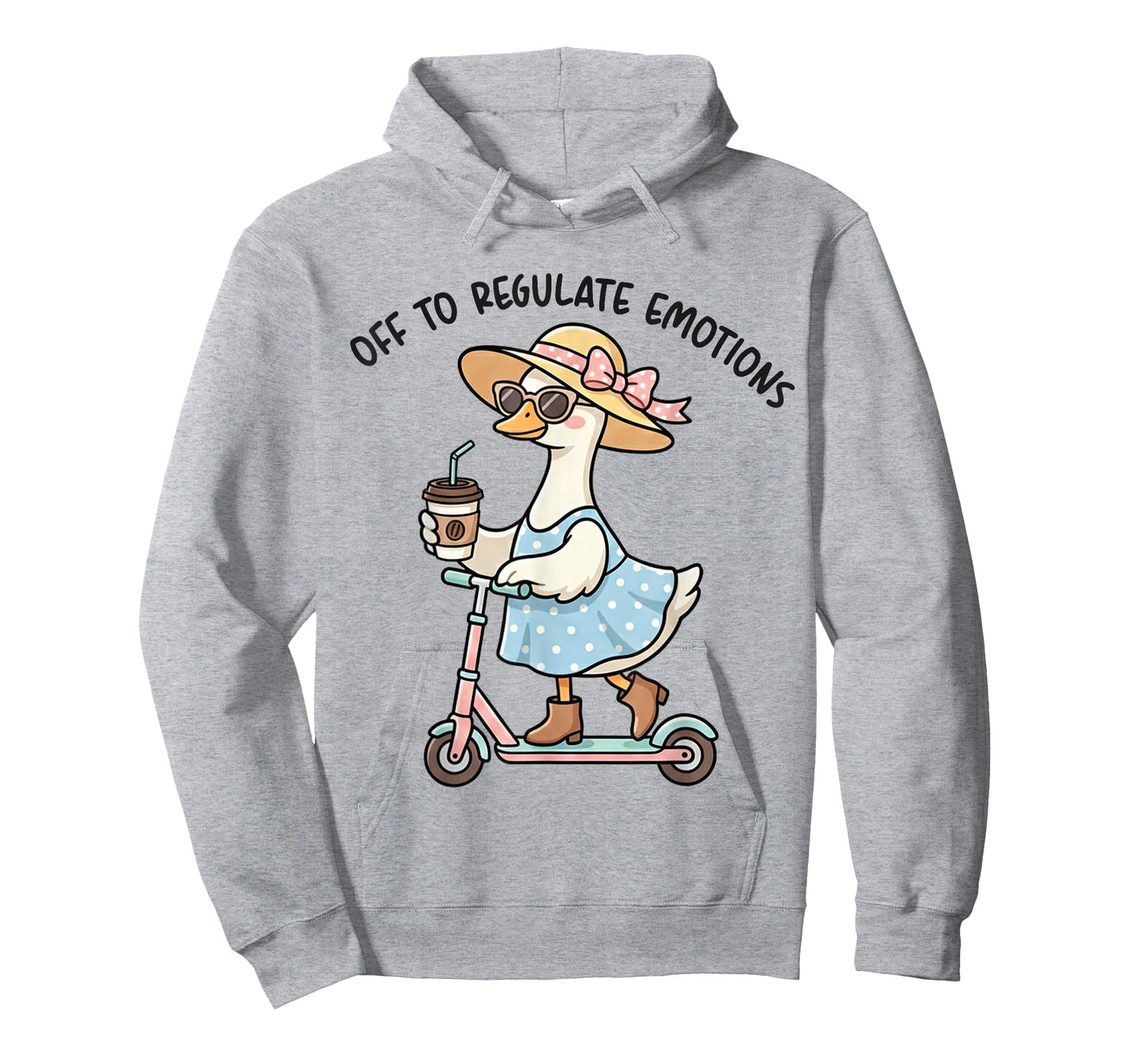 Off to Regulate Emotions Goose with Coffee Mental Health T-Shirt