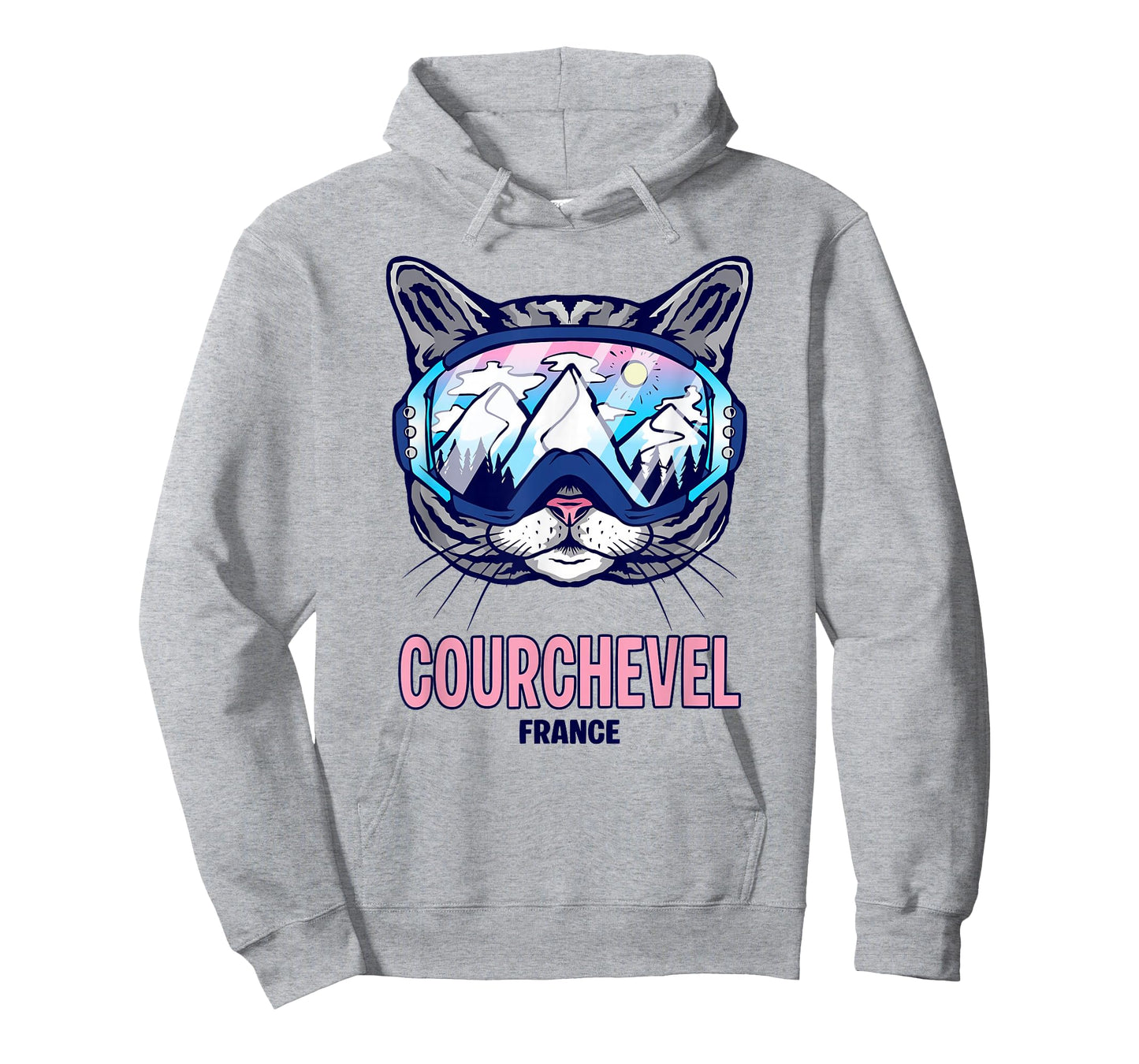 Courchevel Cat Ski Goggles Mountain Panorama T-Shirt