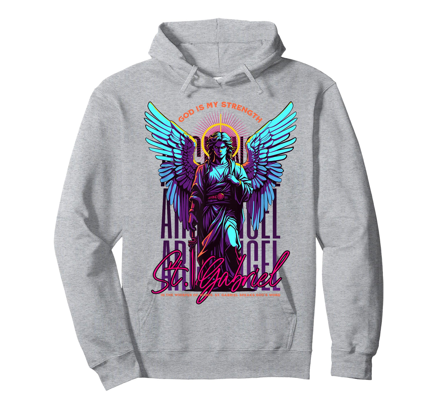 St Gabriel Religious Christian Angel Wings God Strength T-Shirt