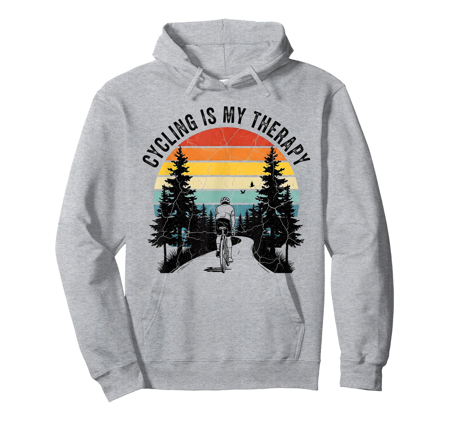 Funny Bike Lover Bicycling Outdoors Cycling is My Therapy T-Shirt