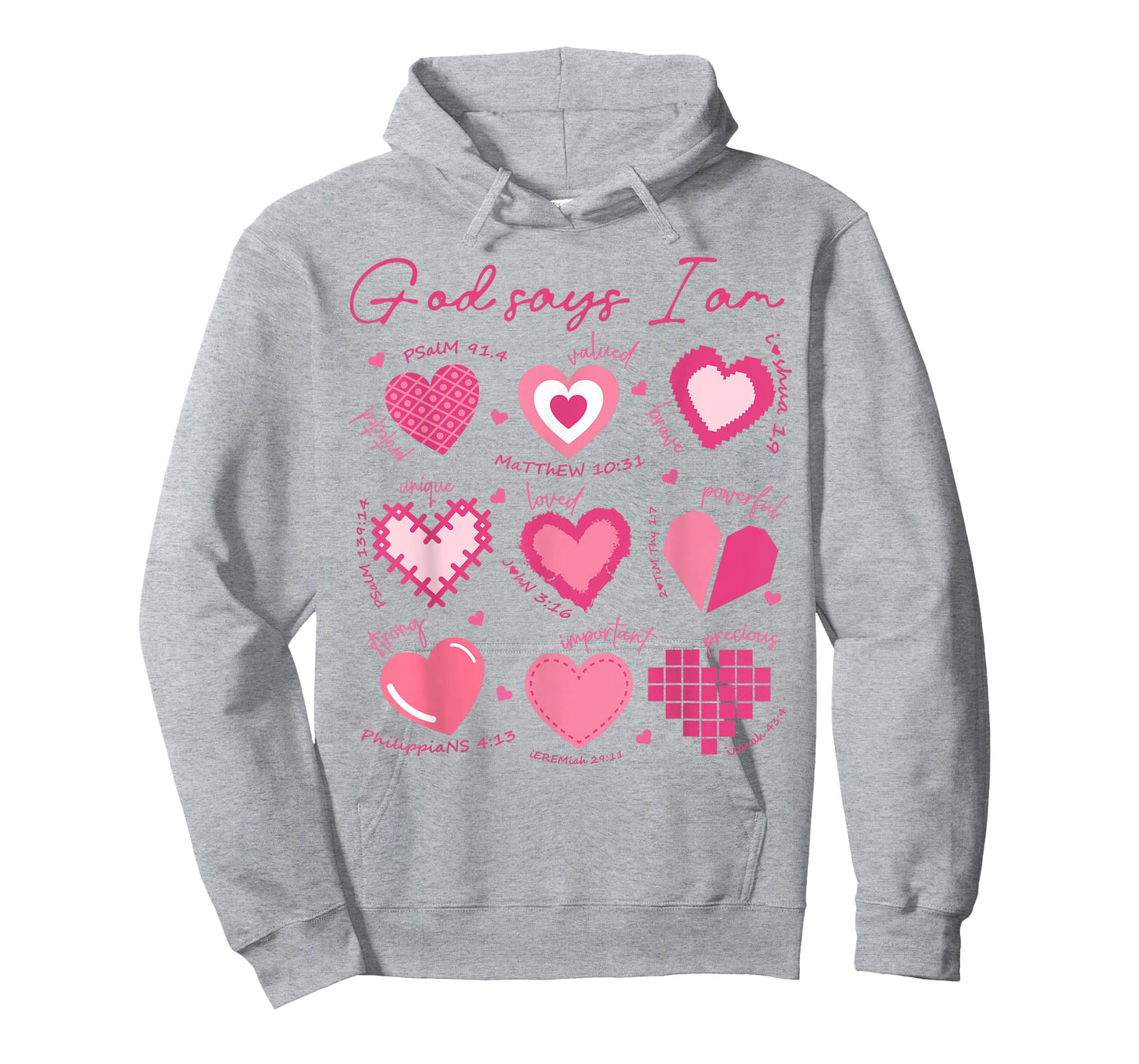 God Says I Am Christian for Girls Teens Women Valentines Day T-Shirt
