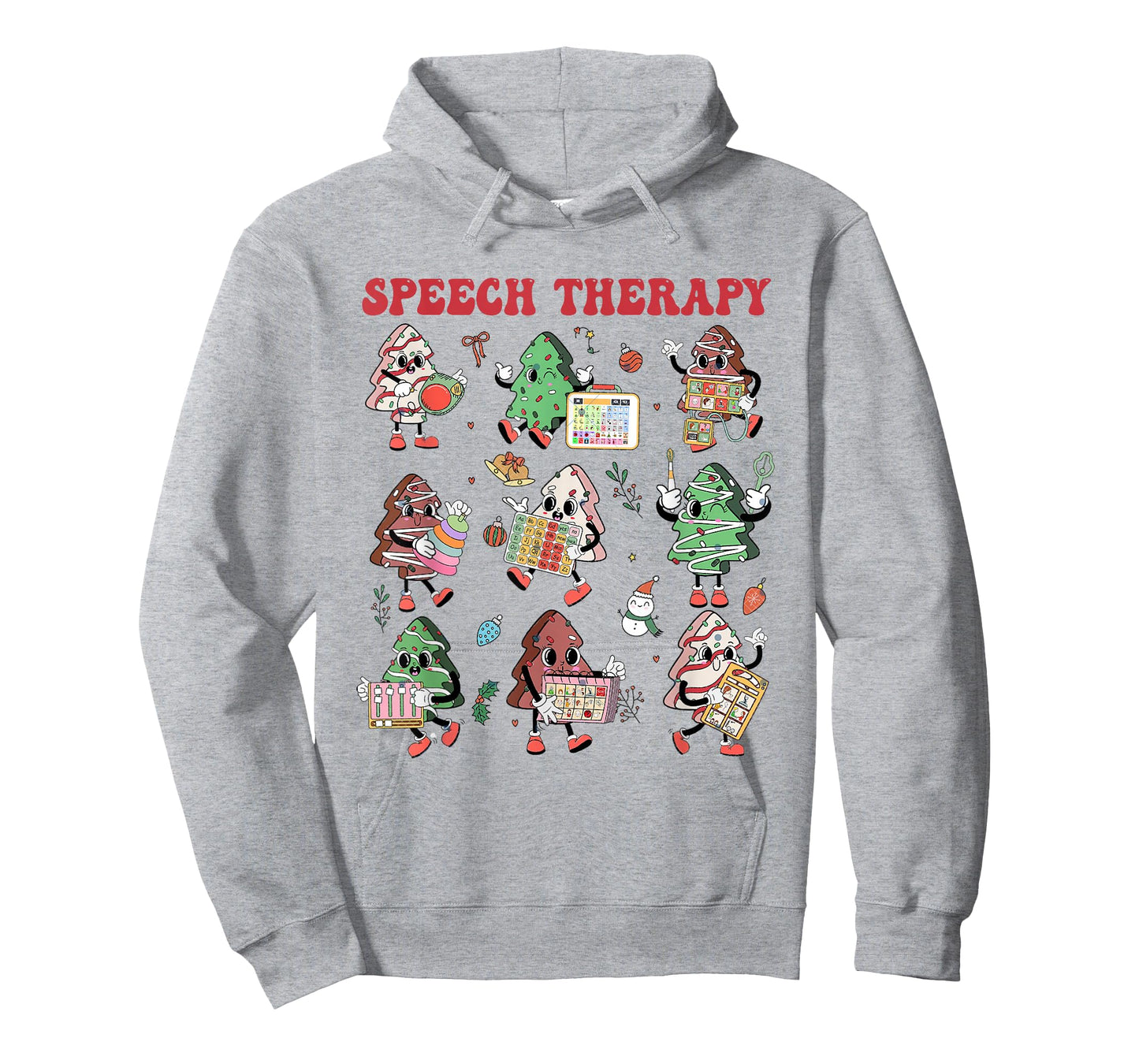Cute Speech Therapy Christmas SLP Speech Pathologist T-Shirt