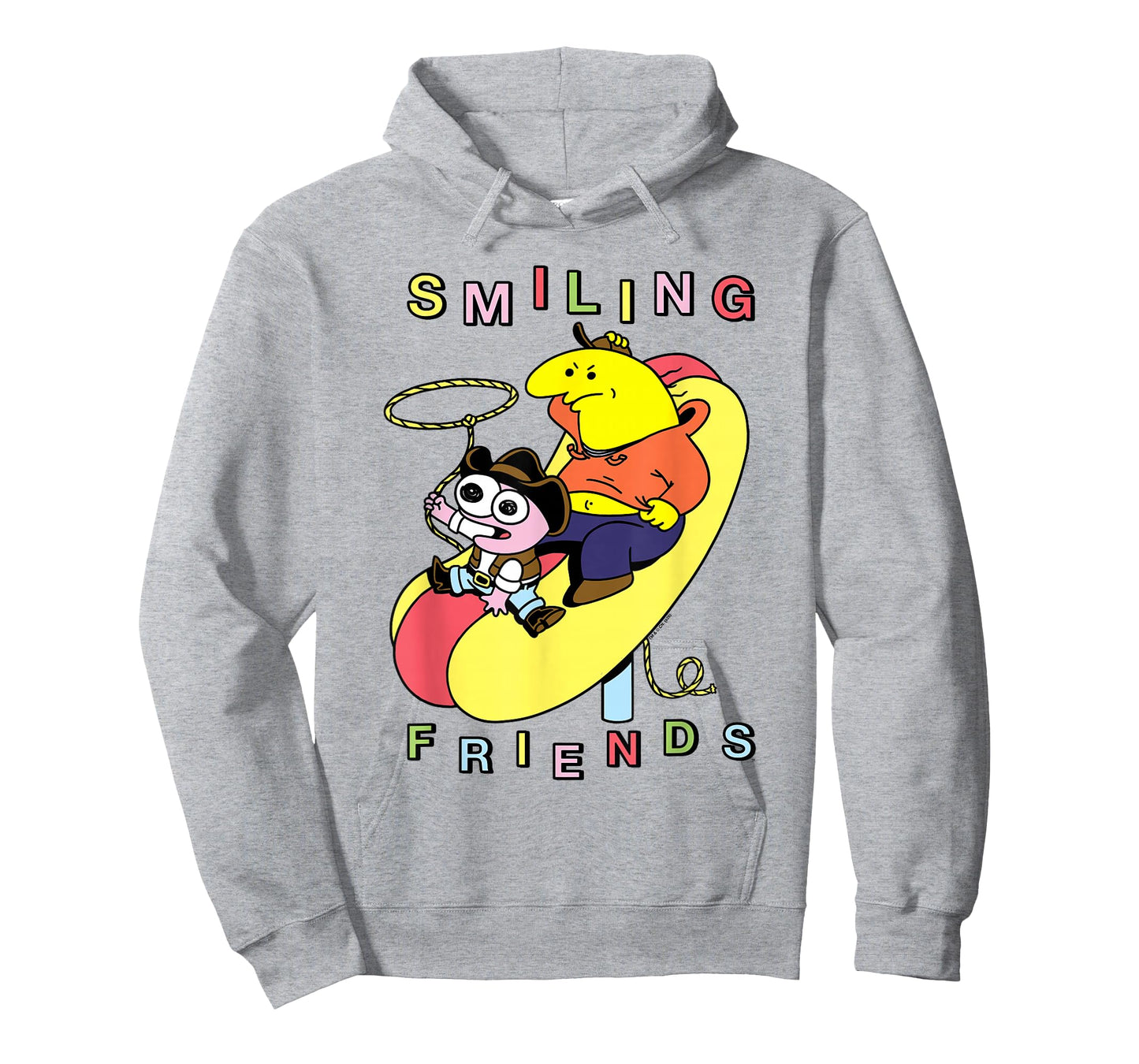 Smiling Friends Hot Dog Rodeo Western Funny Cartoon T-Shirt