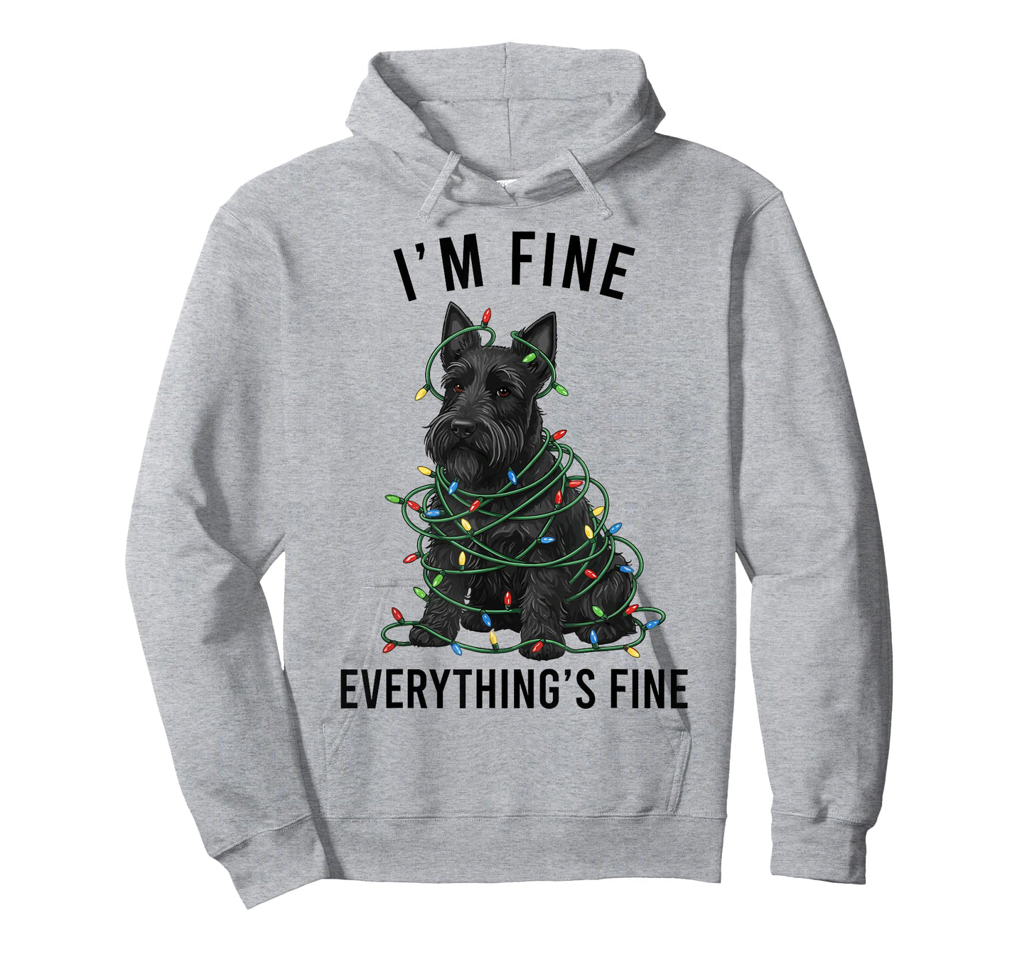 Scottish Terrier Christmas I'm Fine Everything is Fine T-Shirt