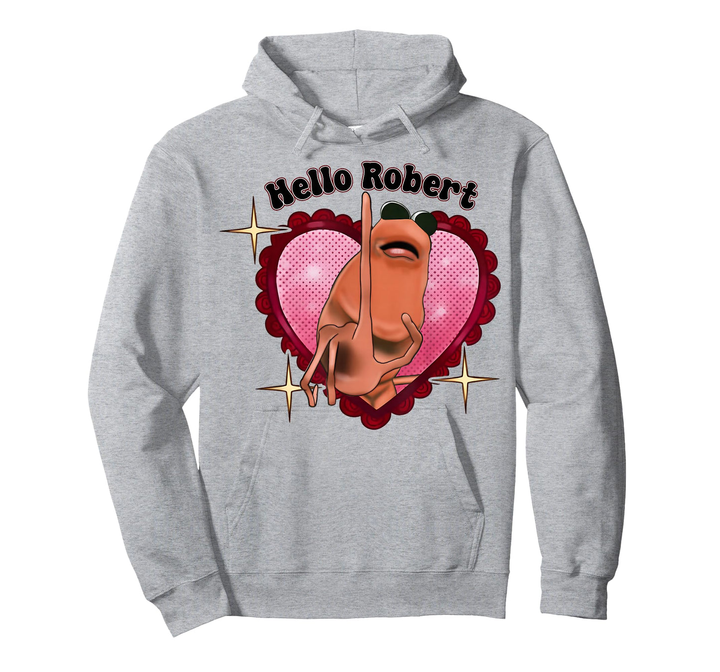 Funny Heart Hello Robert Meme Marcus The Worm for Men Women T-Shirt