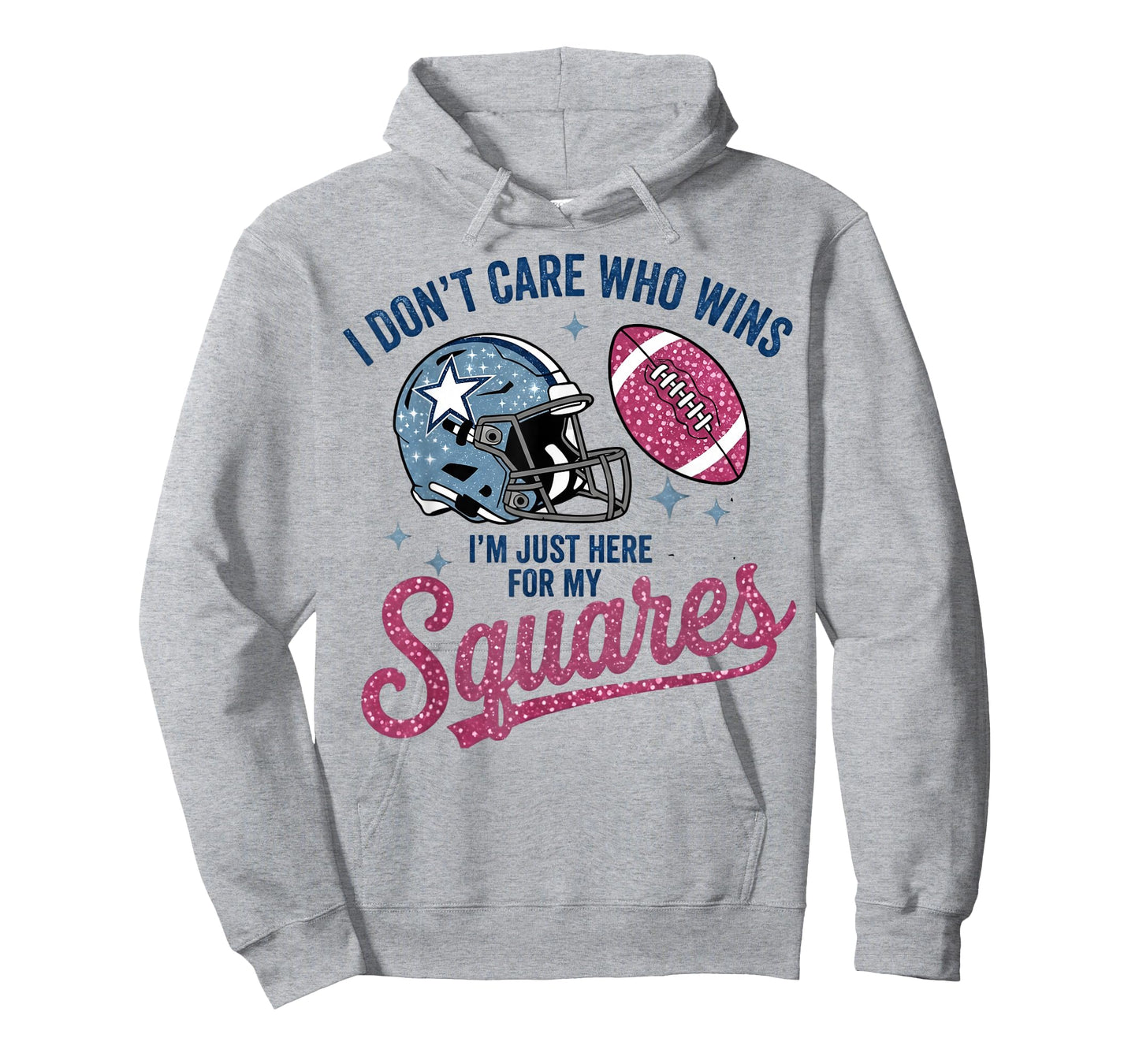 I Don’t Care Who Wins I’m Just Here for My Squares Football T-Shirt