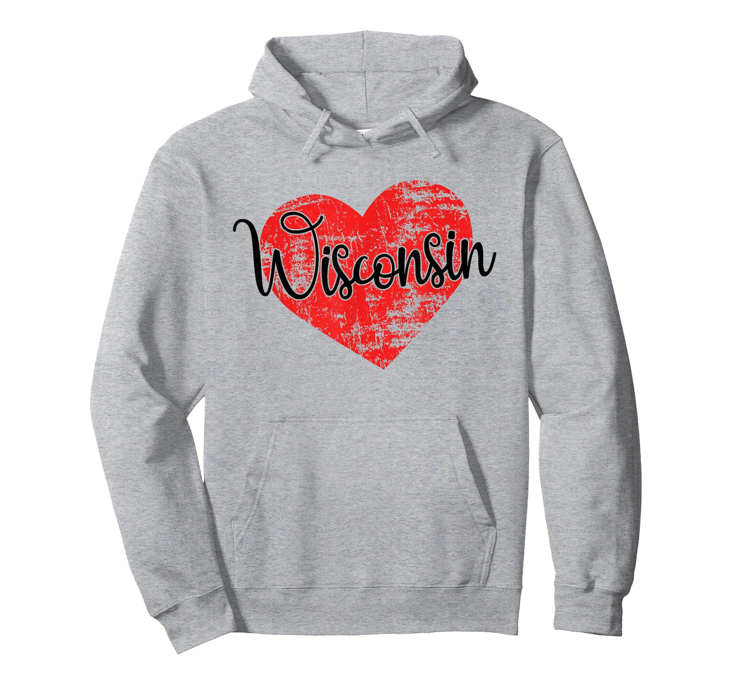 Wisconsin Love Cool Grunge Heart State Love Wisconsin Pride T-Shirt