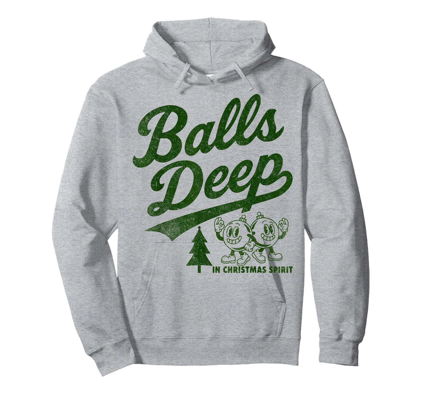 Balls DEEP in Christmas Spirit Funny Adult Christmas Tee T-Shirt
