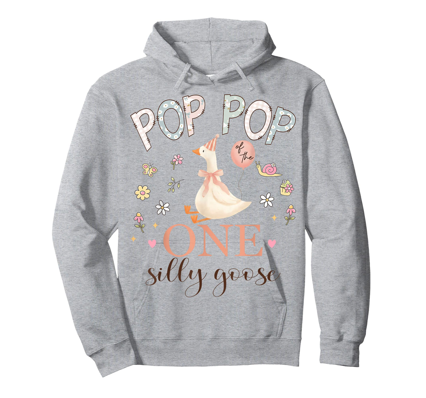 Pop Pop of The One Silly Goose 1st Birthday Girl Matching T-Shirt