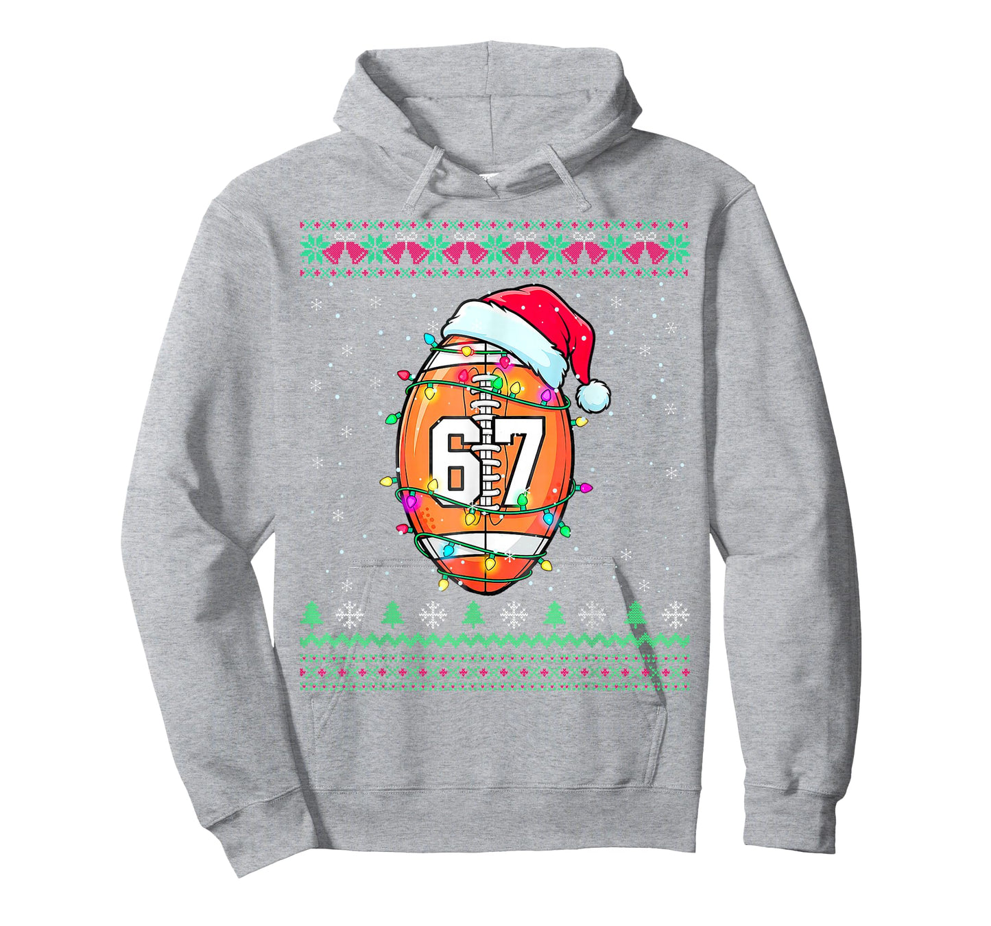American Football Ball 67 Costume Christmas Ugly Sweater 6-7 T-Shirt