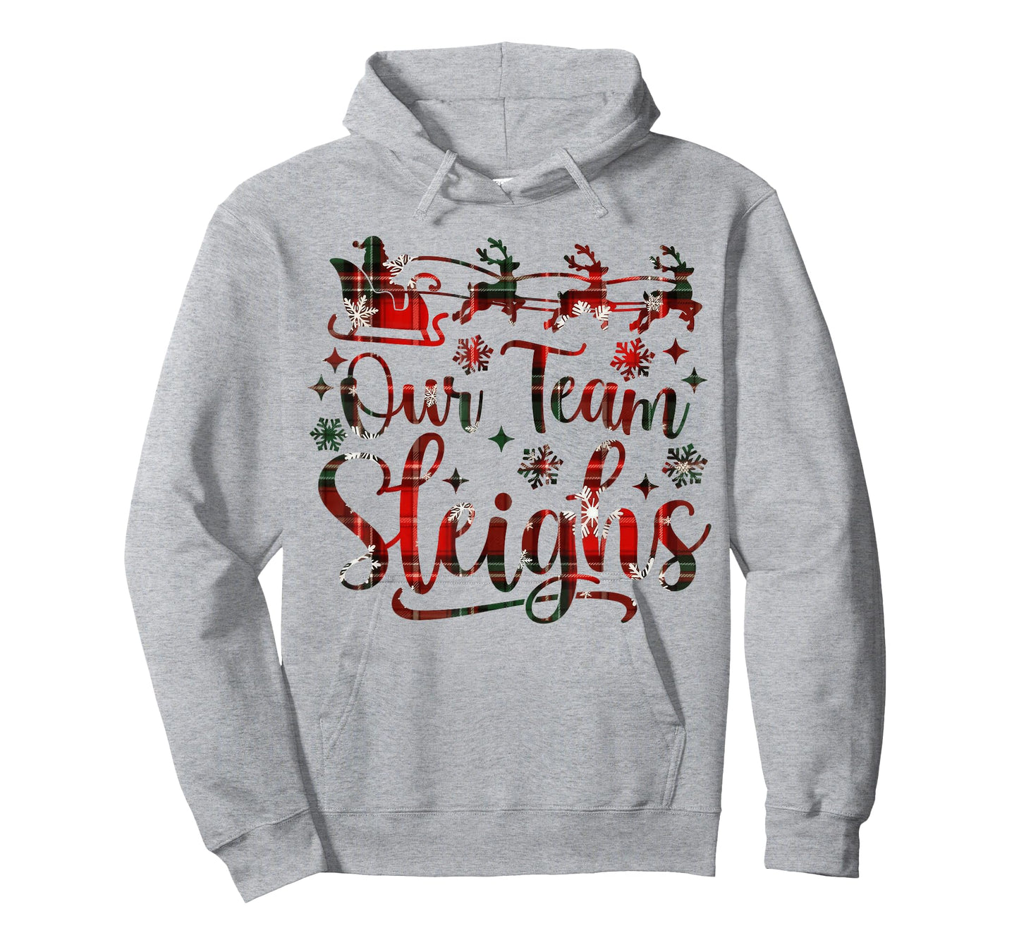 Our Team Sleighs Christmas Santa Reindeers Office Staff T-Shirt