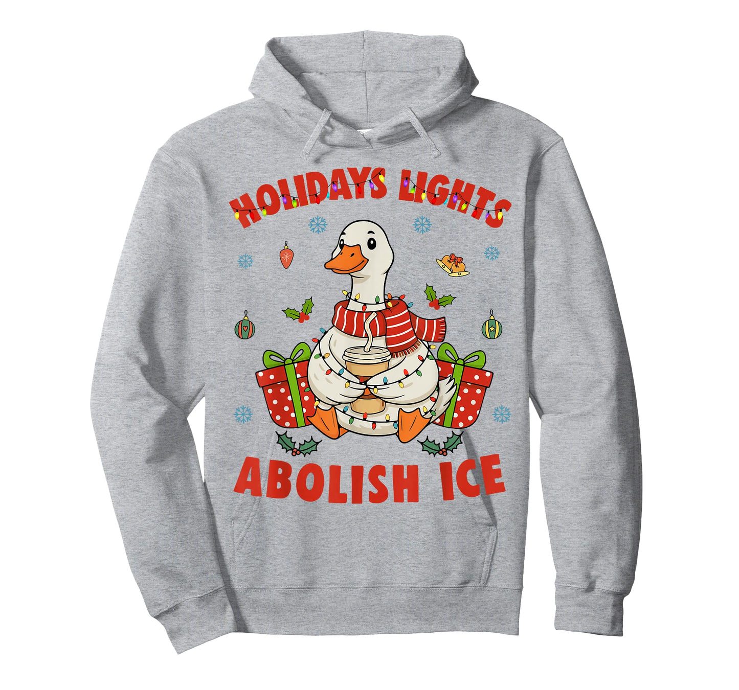 Holidays Lights Ice Silly Goose Christmas Winter Holiday T-Shirt