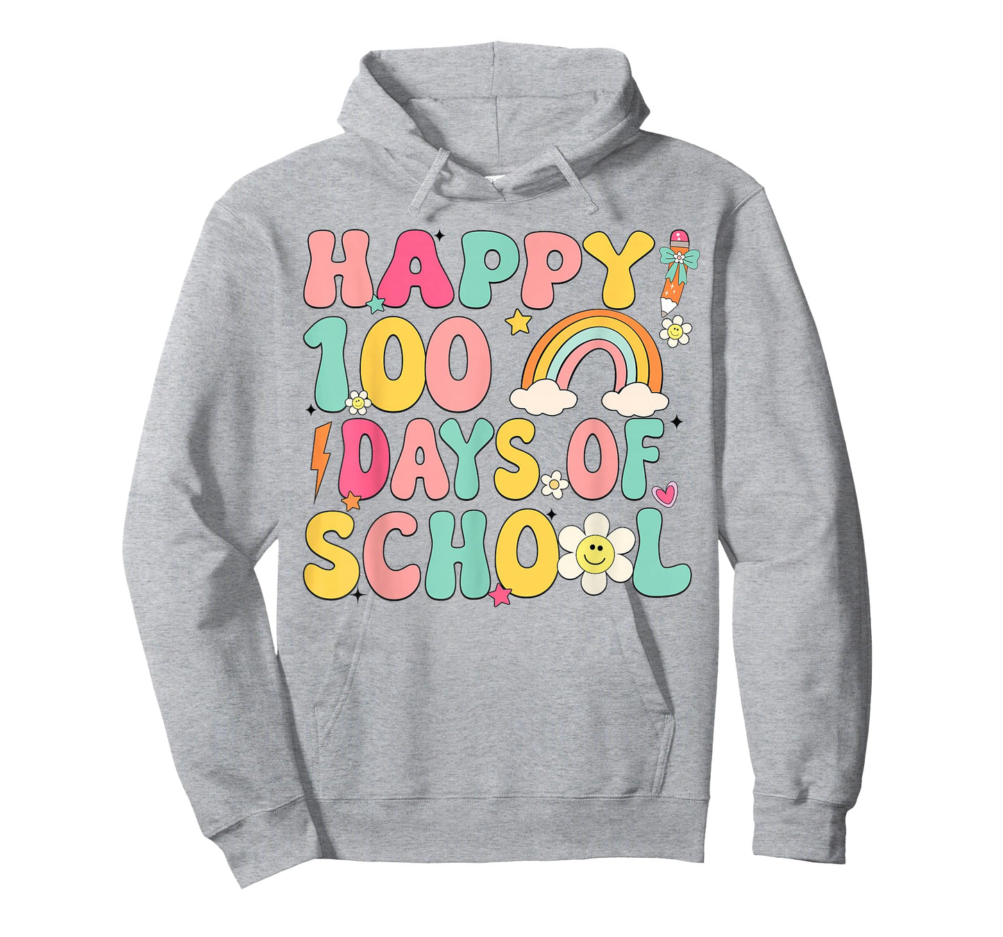 Happy 100 Days of School Girls Rainbow 100th Day of School T-Shirt