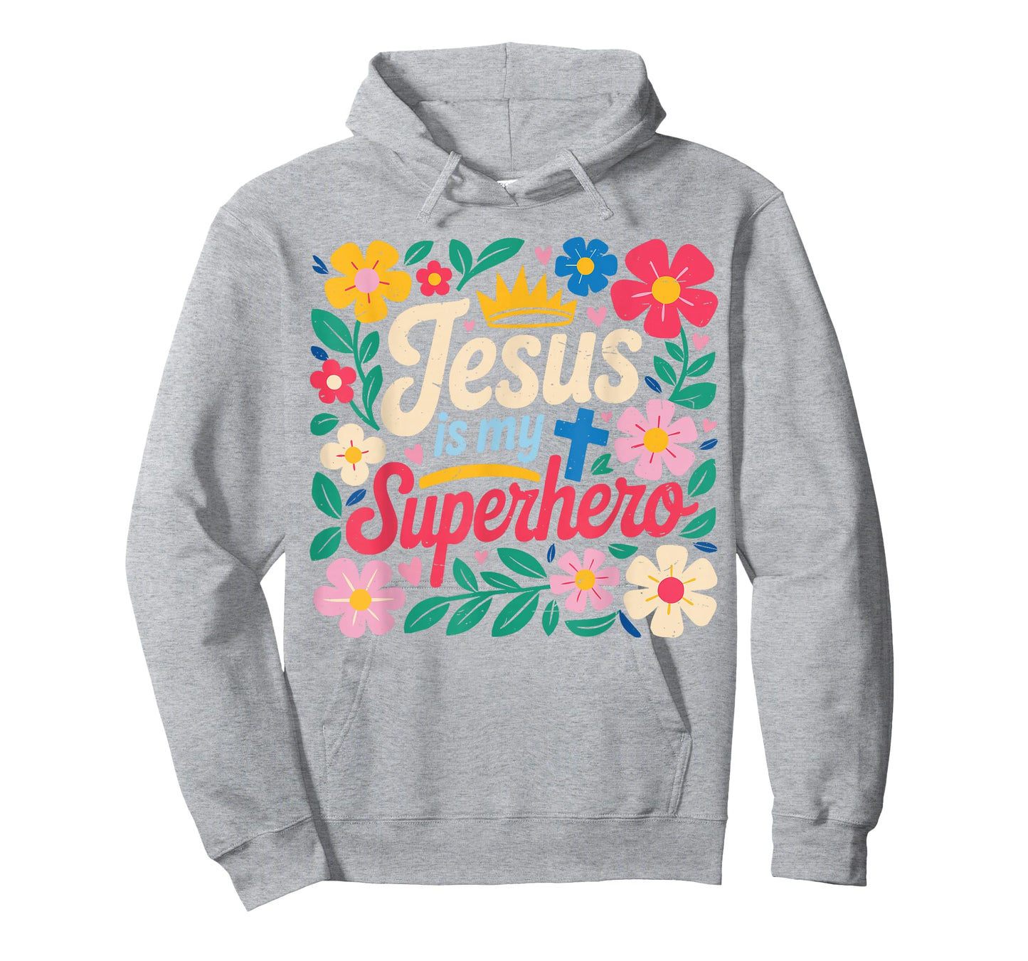 Girls Jesus is My Superhero Christian Toddler Sister God Mom T-Shirt