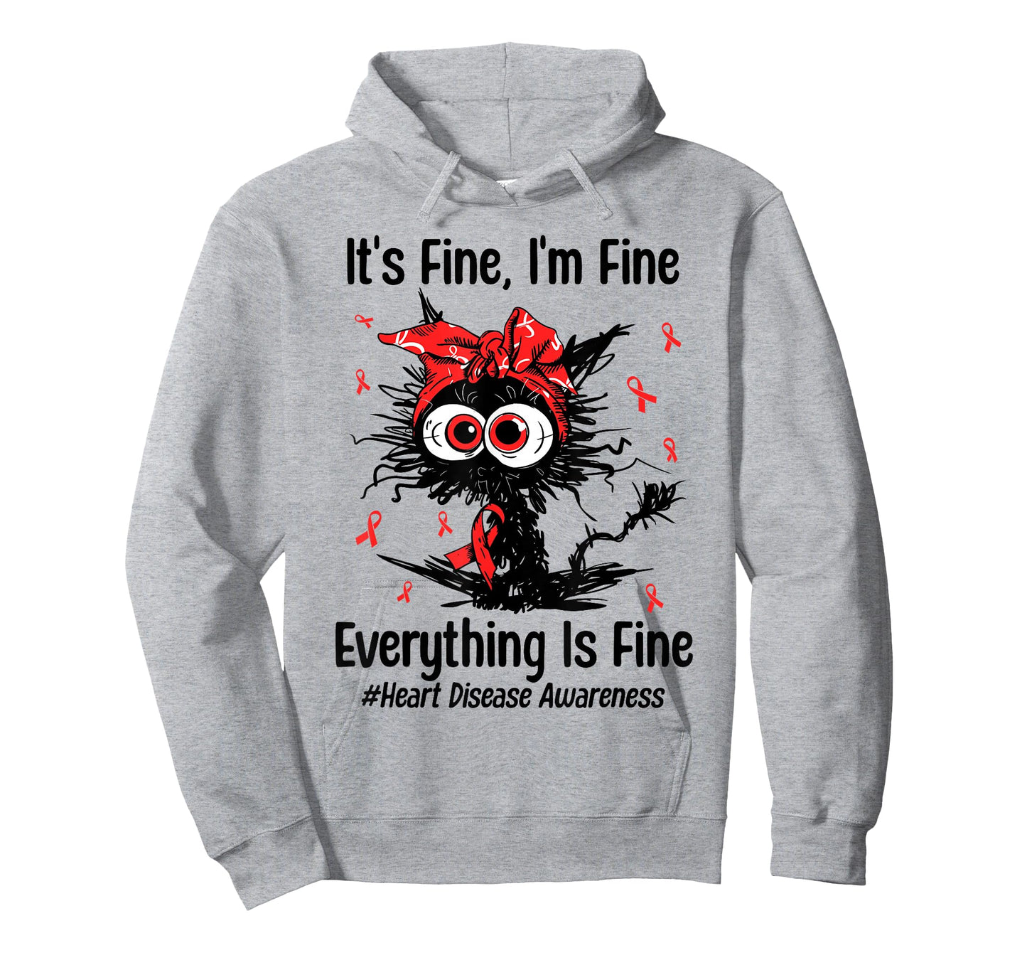 Motivational Cat Heart Health Heart Disease Awareness CHD T-Shirt