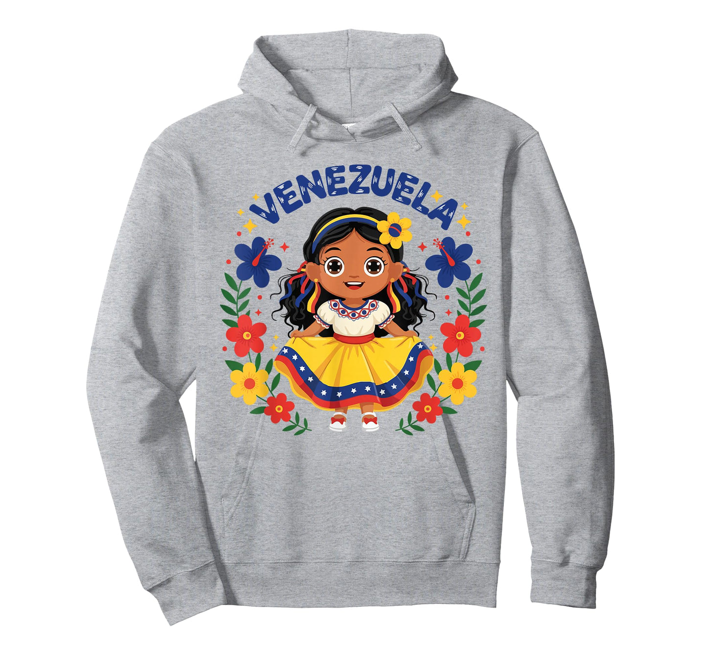 Venezuela Venezuelan Girl Traditional Dress Heritage Flowers T-Shirt