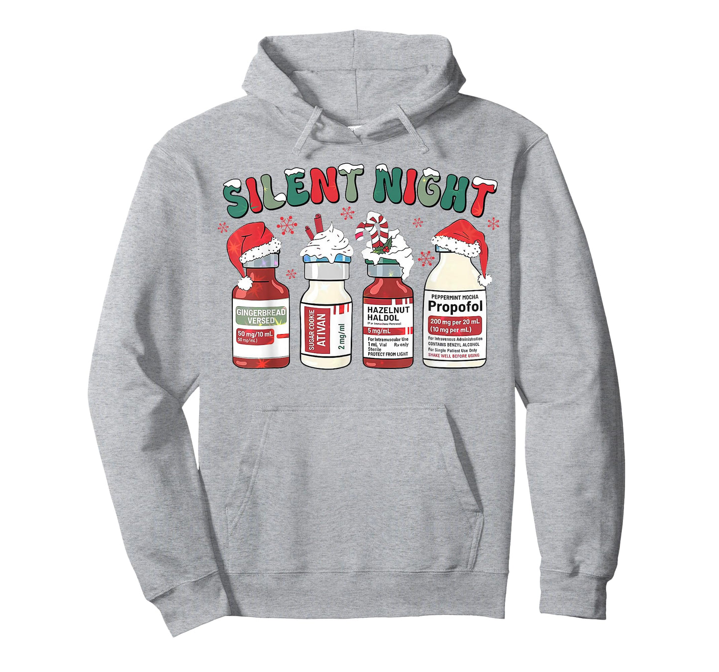 Retro Propofol Silent Night ICU Nurses Funny Merry Christmas T-Shirt