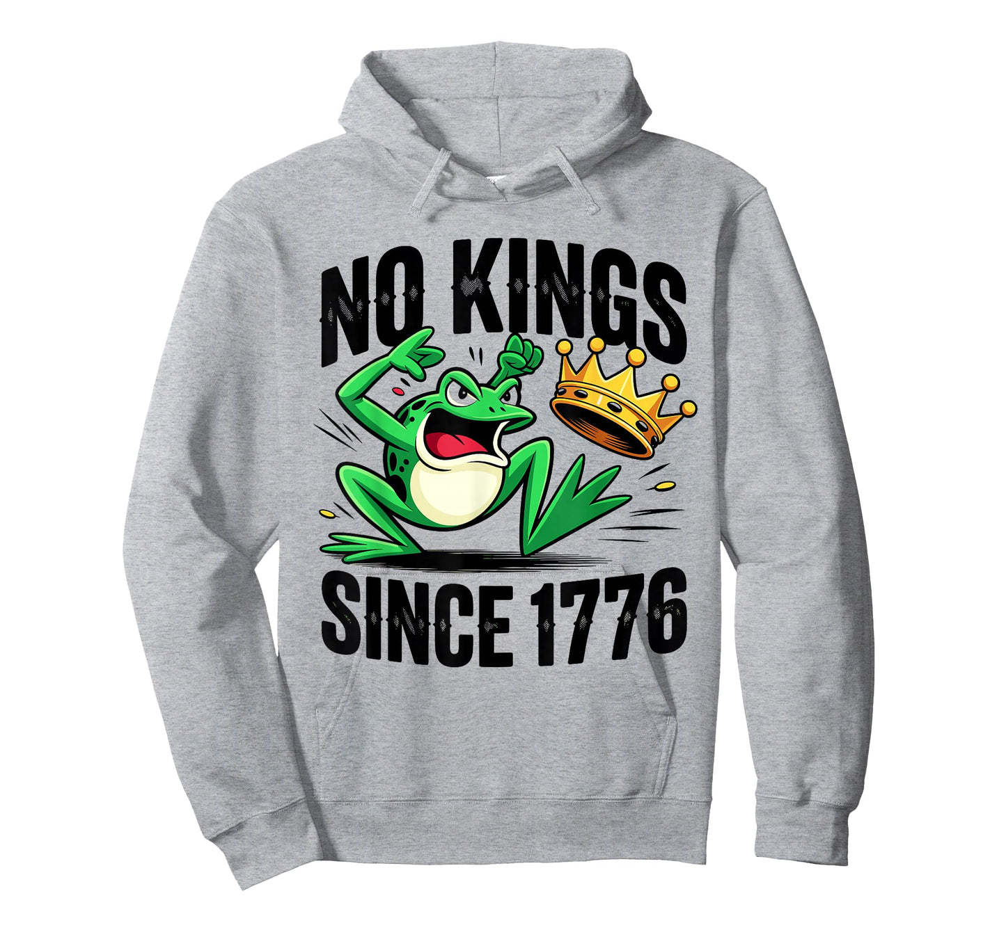 No Kings Since 1776 Funny Frog Protest Patriotic USA T-Shirt