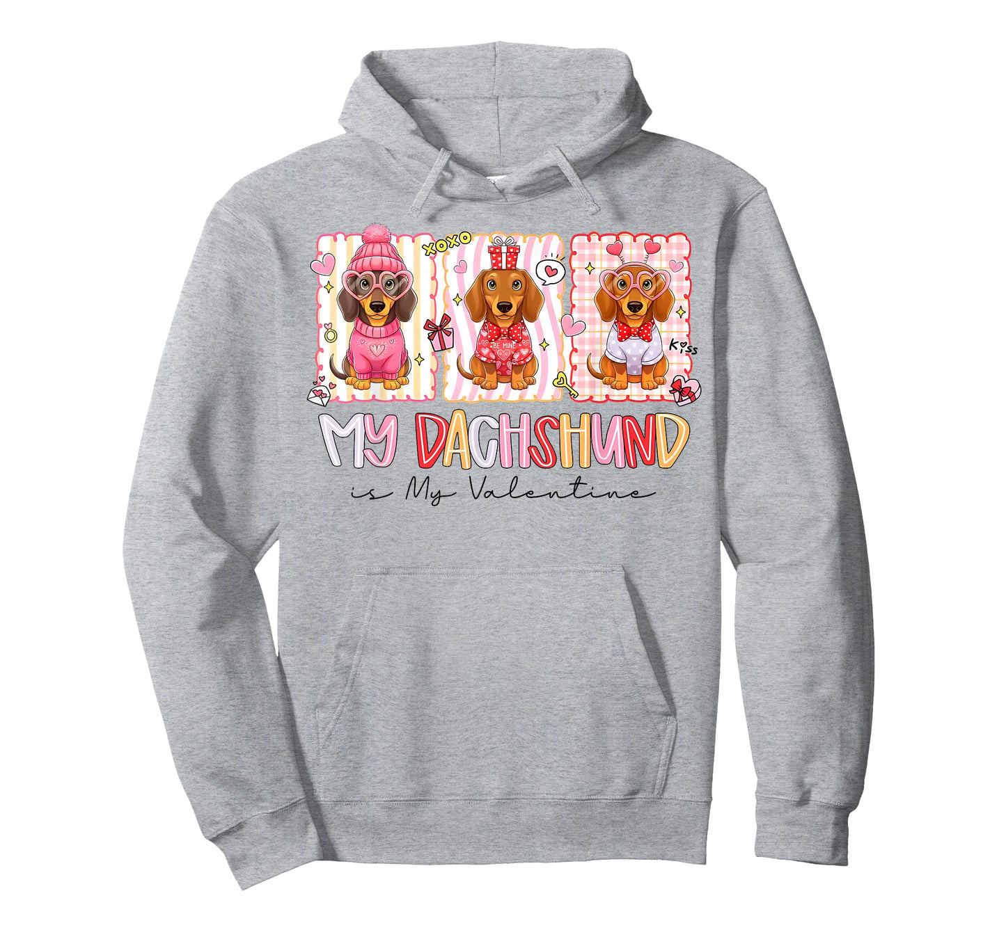 My Dachshund is My Valentine Wiener Dog Lover Weenie Heart T-Shirt