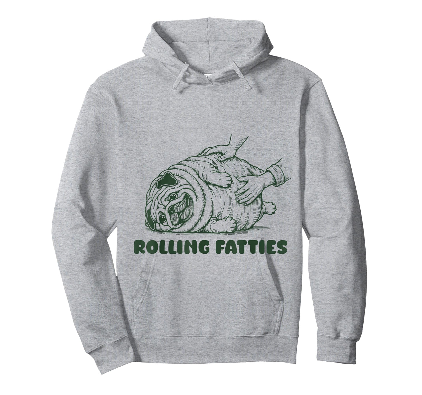 Rolling Fatties Pug Funny Cute Pug Lover T-Shirt