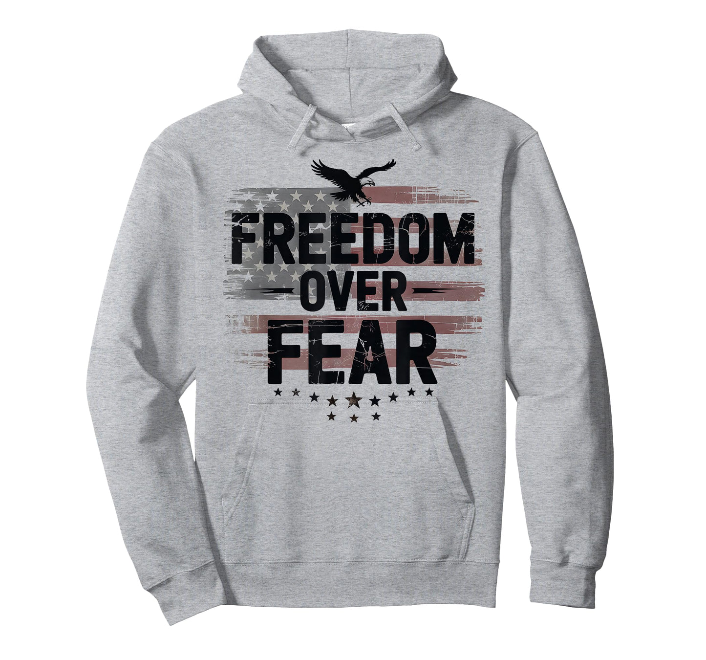 Patriotic Freedom Over Fear No Kings in America Resist Eagle T-Shirt