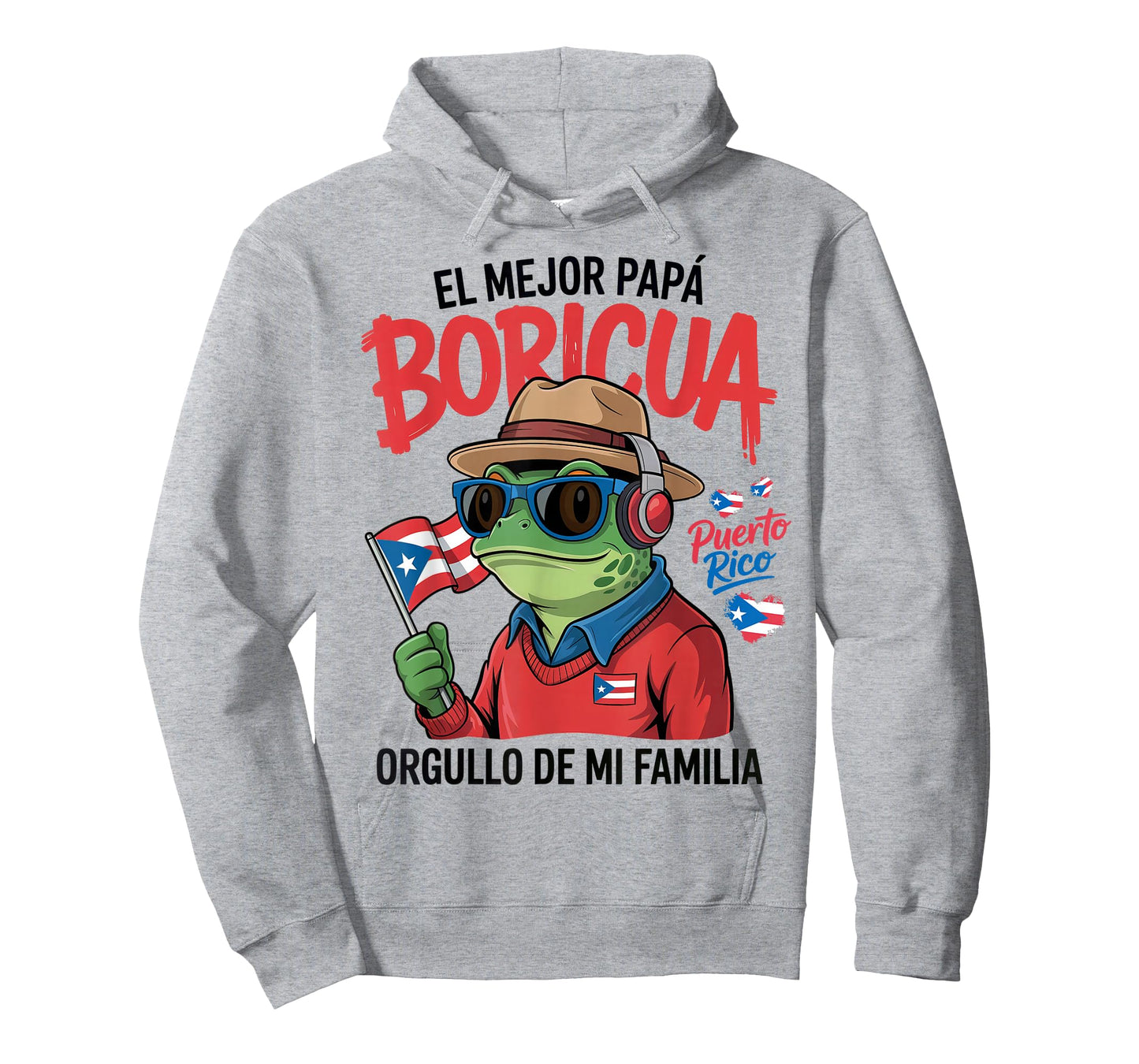 Puerto Rican Dad Idea for Men & Papá Boricua Coqui Frog T-Shirt