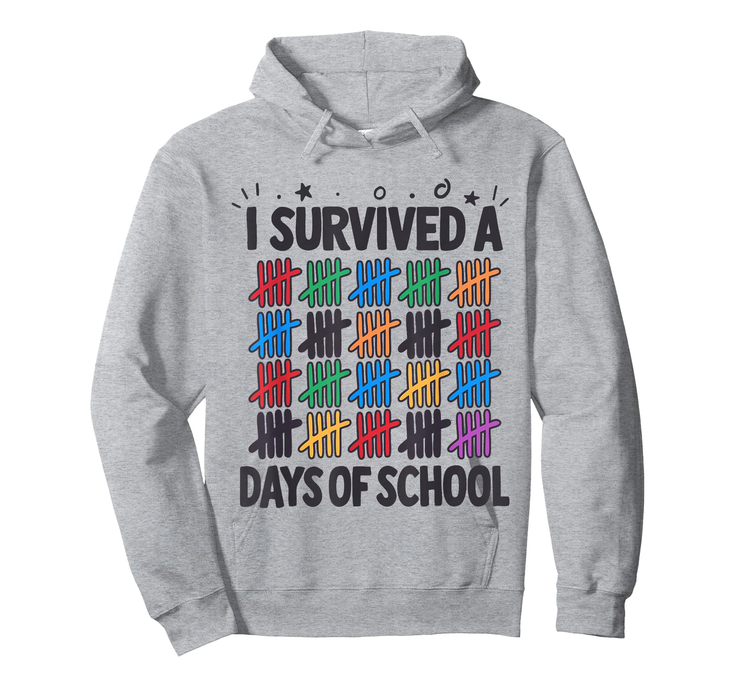 I Survived A 100 Days of School Tally Marks T-Shirt
