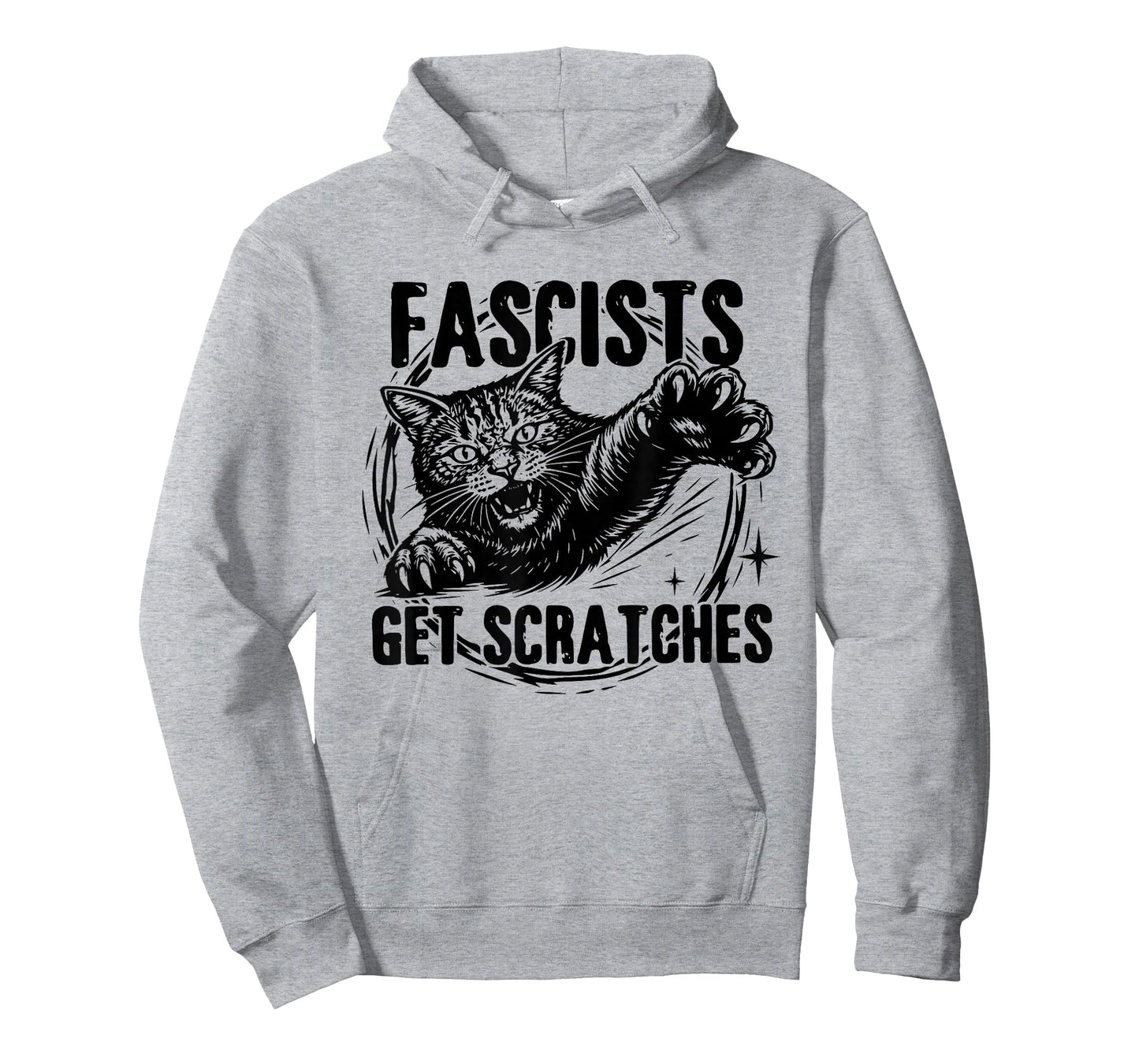 Vintage Black Cats Against Fascists Get Scratches T-Shirt