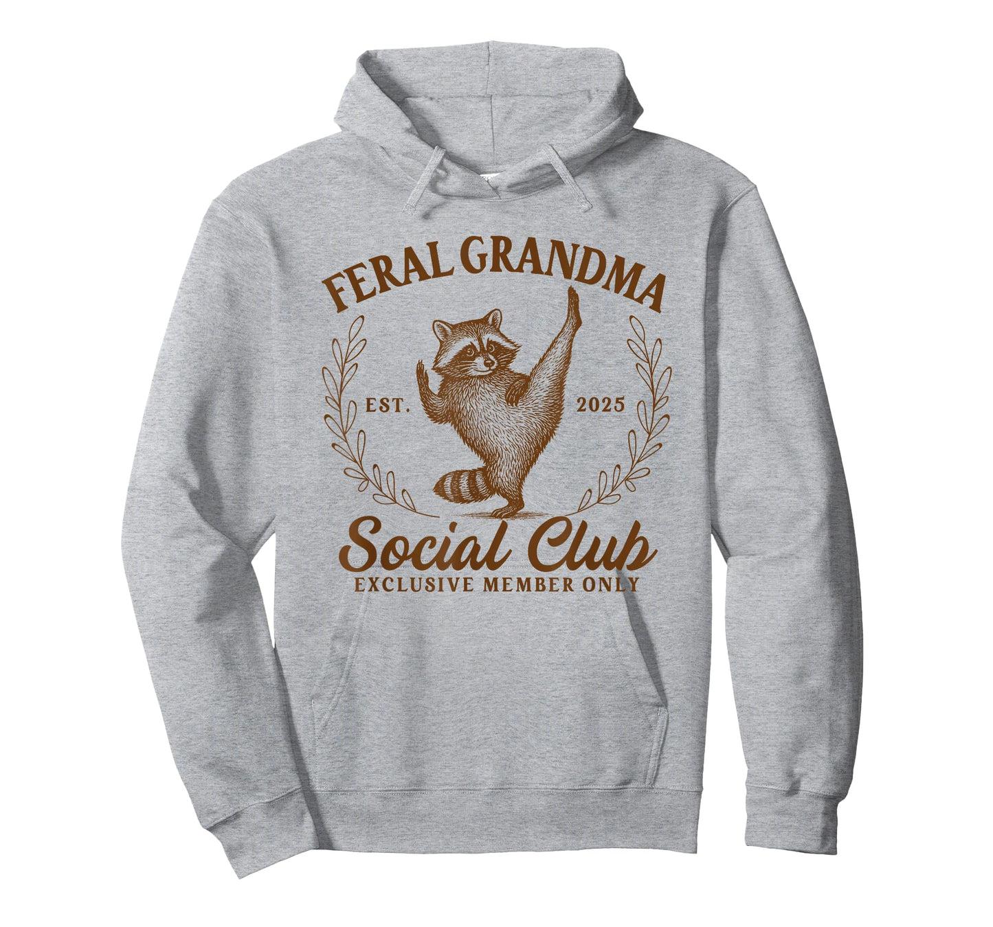 Raccoon Grandmother Feral Grandma Social Club 2025 Gigi Nana T-Shirt