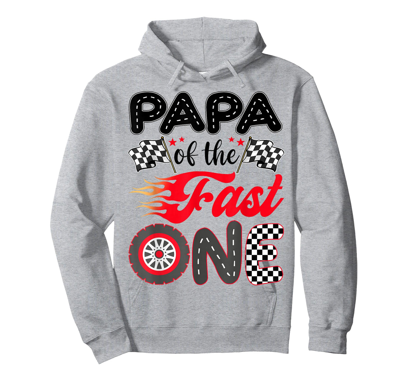 Papa of The Fast One Birthday 1st Race Car Family T-Shirt