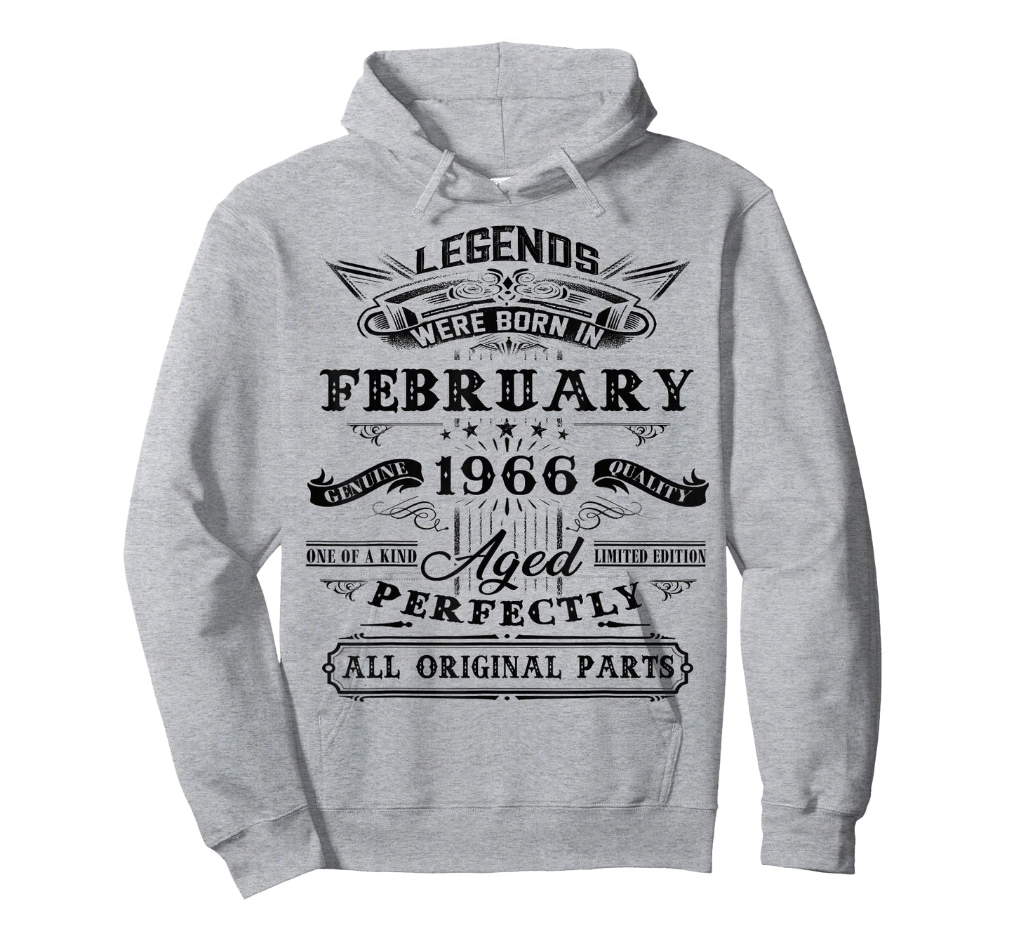 60th Birthday Gift Legend Born in February 1966 60 Yrs Old T-Shirt