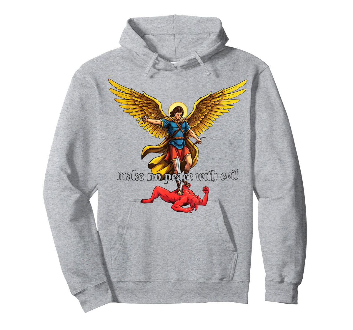 Make No Peace with Evil Archangel Michael Design T-Shirt