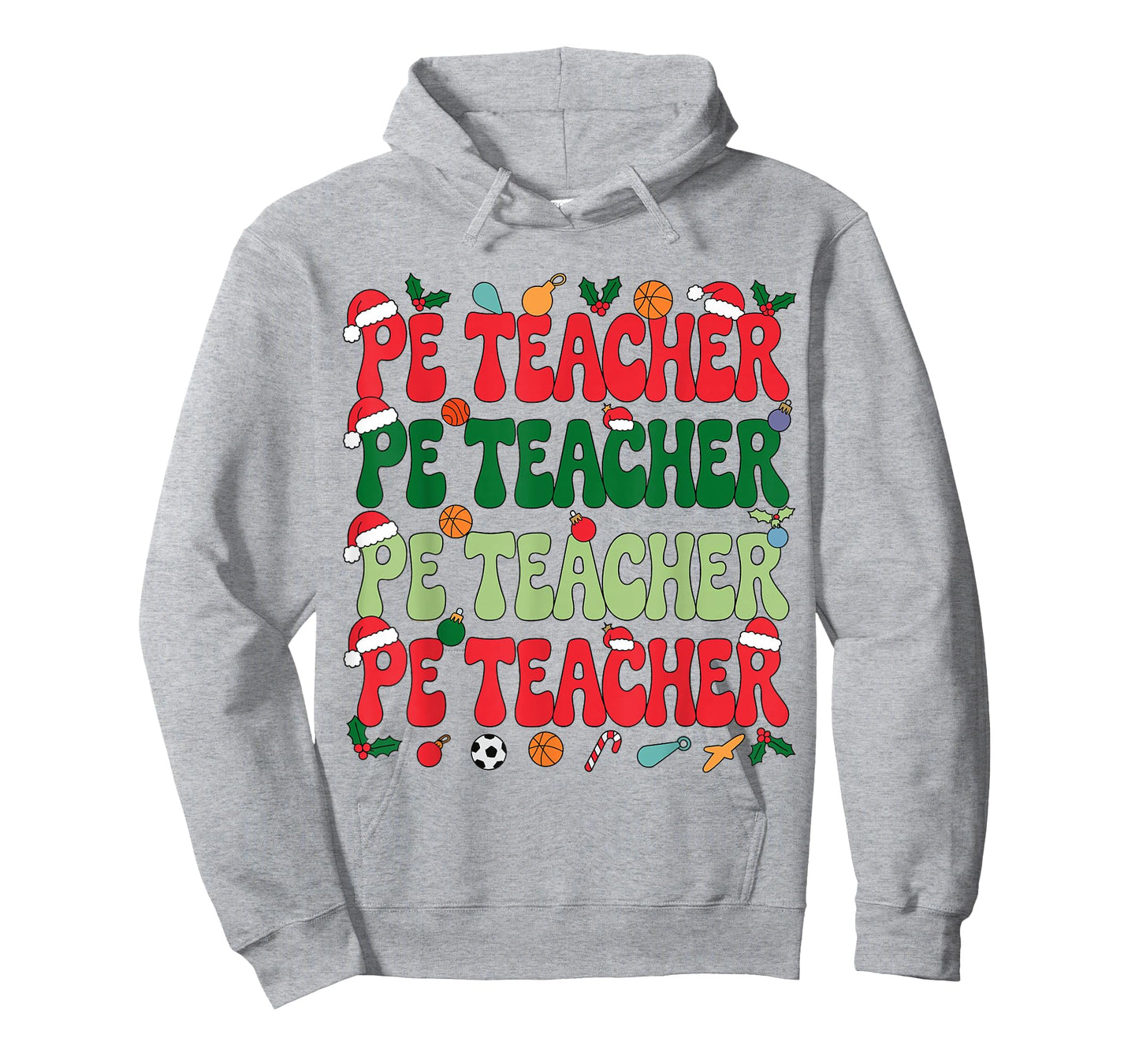 PE Teacher Christmas Retro Physical Education Xmas Men Women T-Shirt