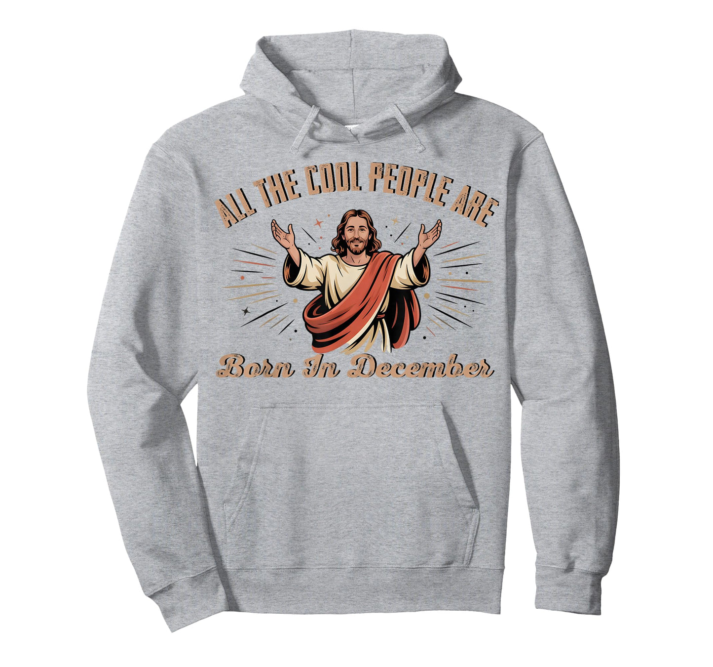 Retro Cool People are Born in December Christian Christmas T-Shirt