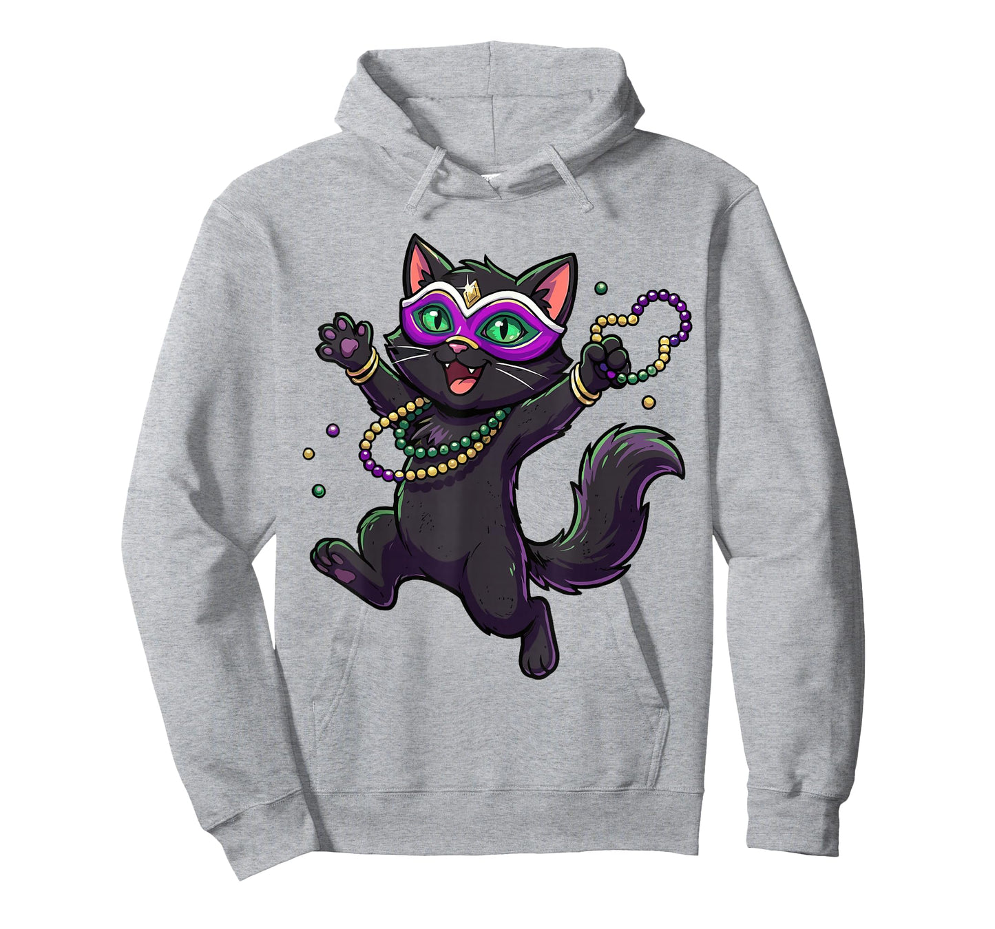 Cute Mardi Gras Cat for Women Girls Cat Lovers Carnival Mask T-Shirt