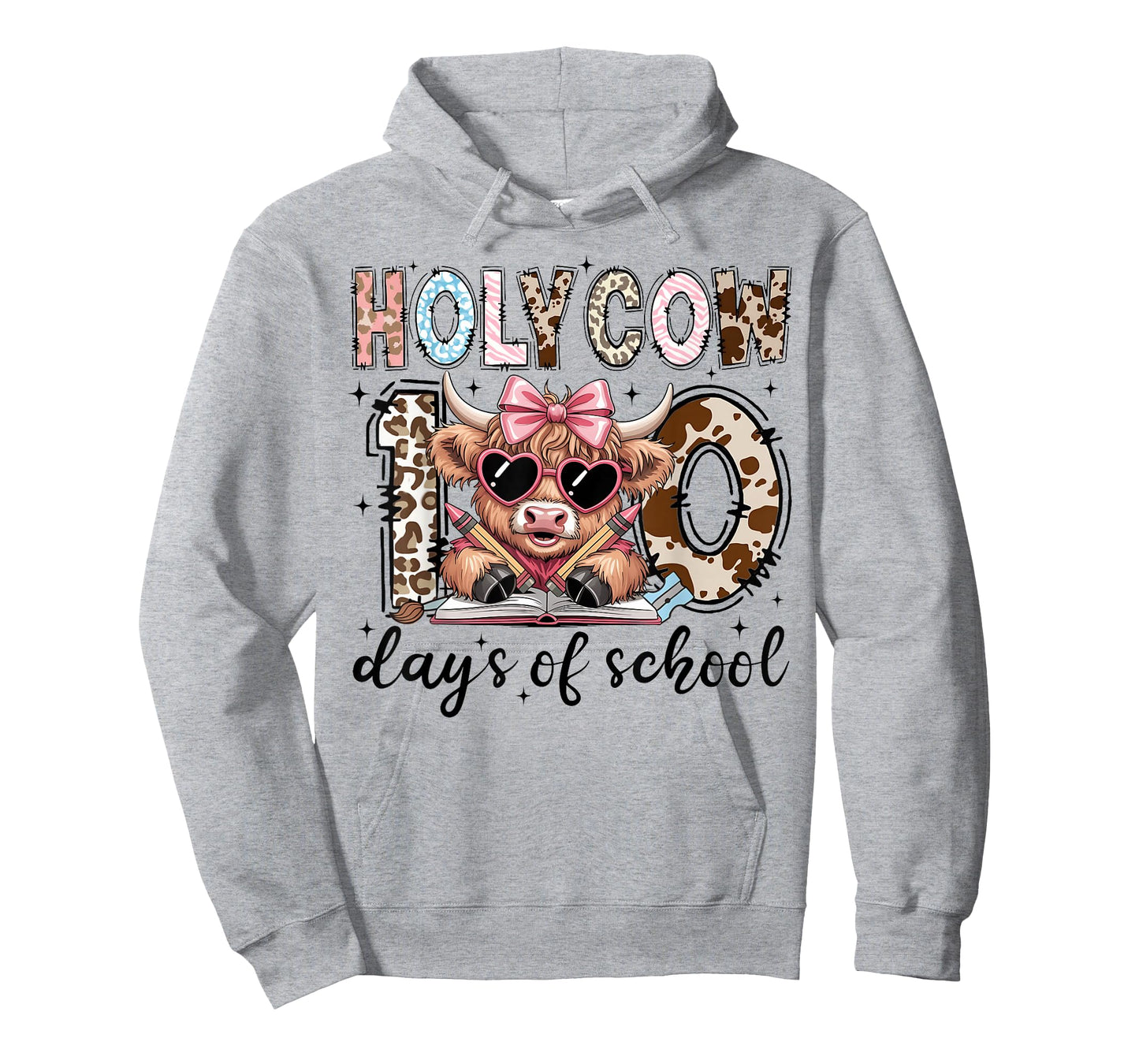 Holy Cow Heifer 100 Days of School Funny Boy Girl Teacher T-Shirt
