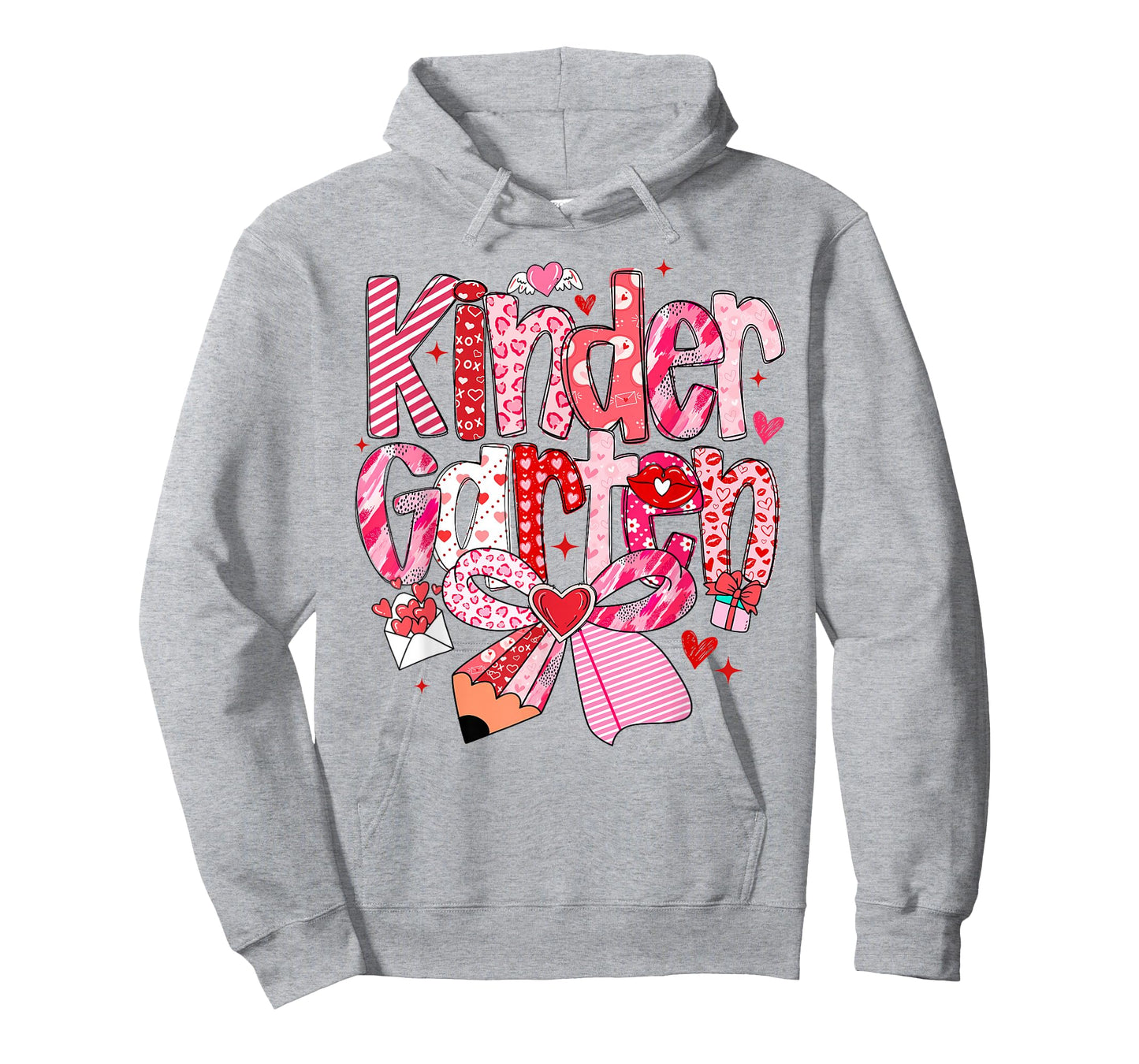 Kindergarten Valentines Day Coquette Bow Teachers Girls Kids T-Shirt