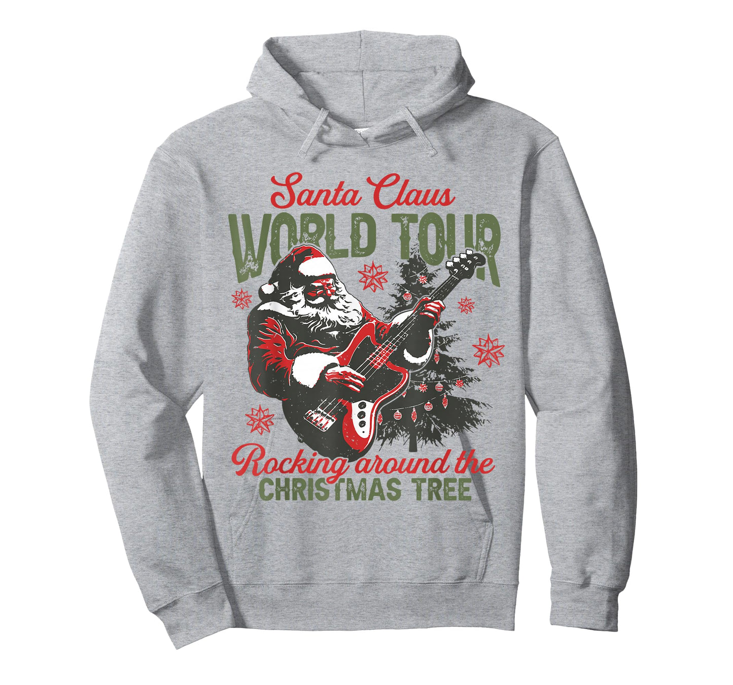 Santa Claus World Tour Rocking Around The Christmas Tree T-Shirt