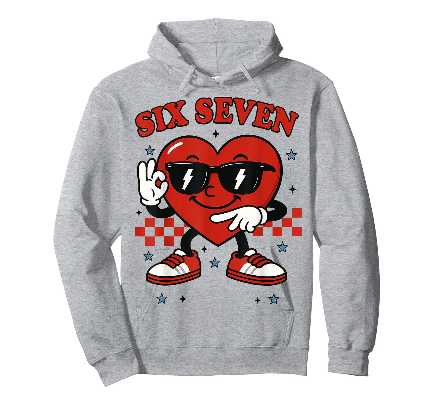 Six Seven Heart 6 7 Meme Boy Girl Funny Valentine Kid T-Shirt