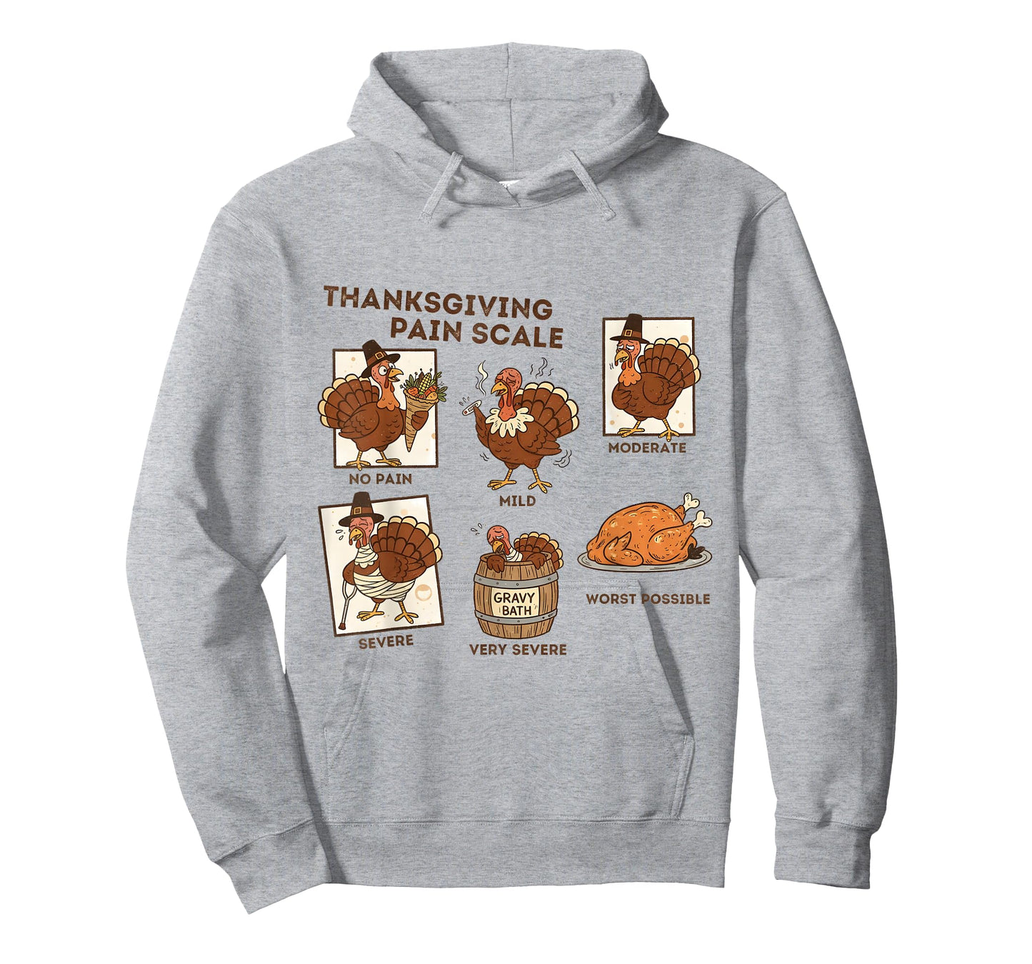 Thanksgiving Pain Scale Turkey Funny Nurse Medical Humor T-Shirt