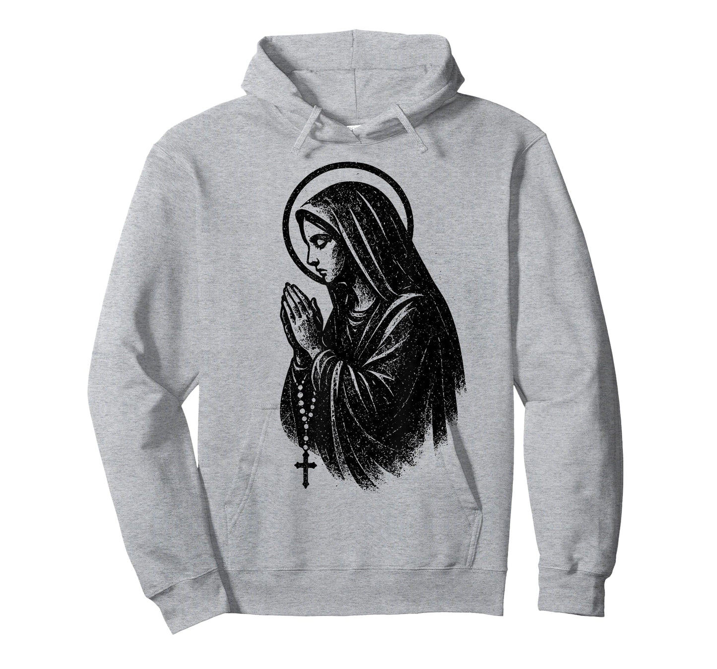 Praying Virgin Mary - Vintage Graphic Christian Faith T-Shirt
